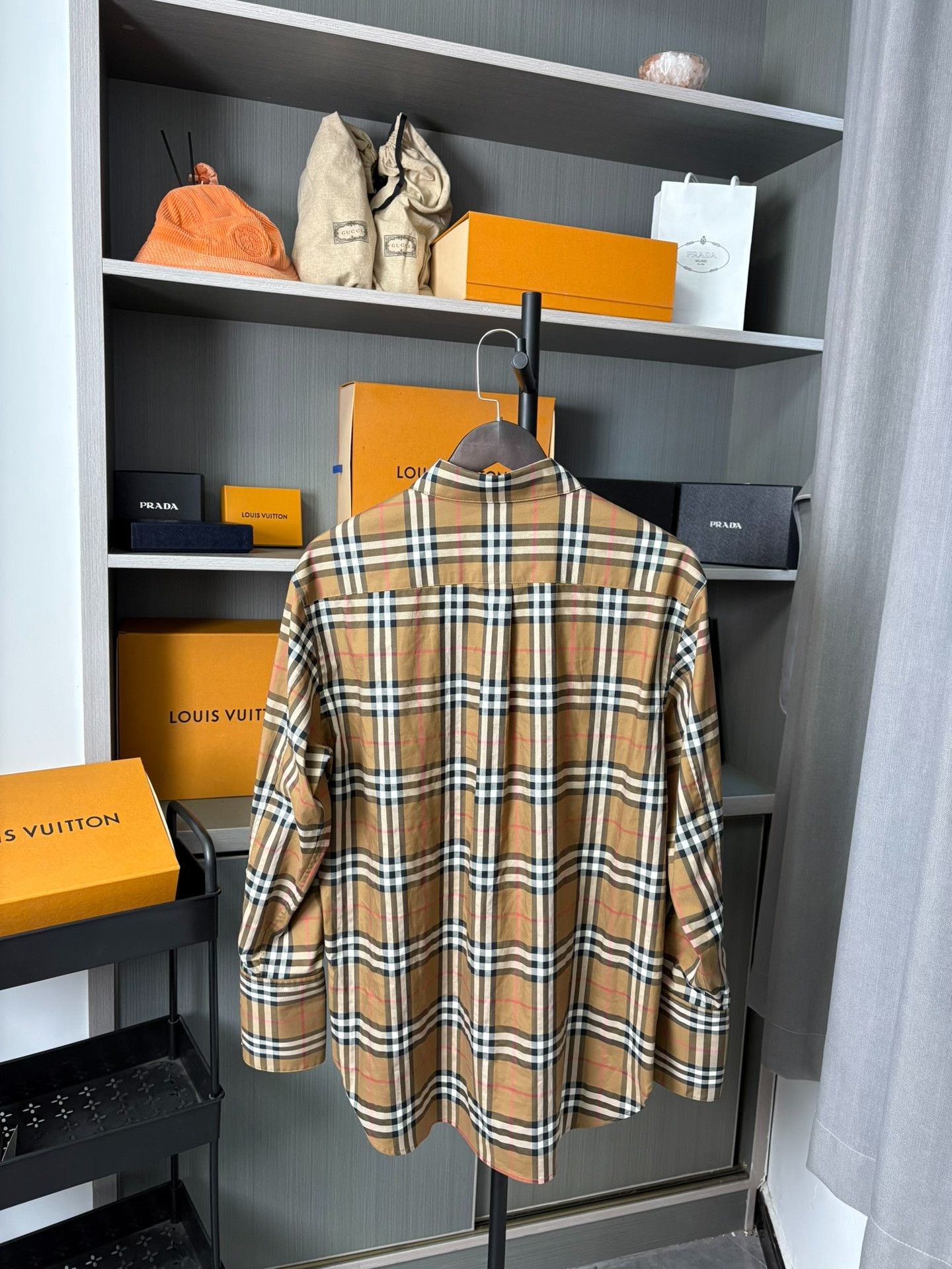 Burberry Burberry Plaid Beige Shirt 8 Men Size US XS / EU 42 / 0 - 2 Thumbnail