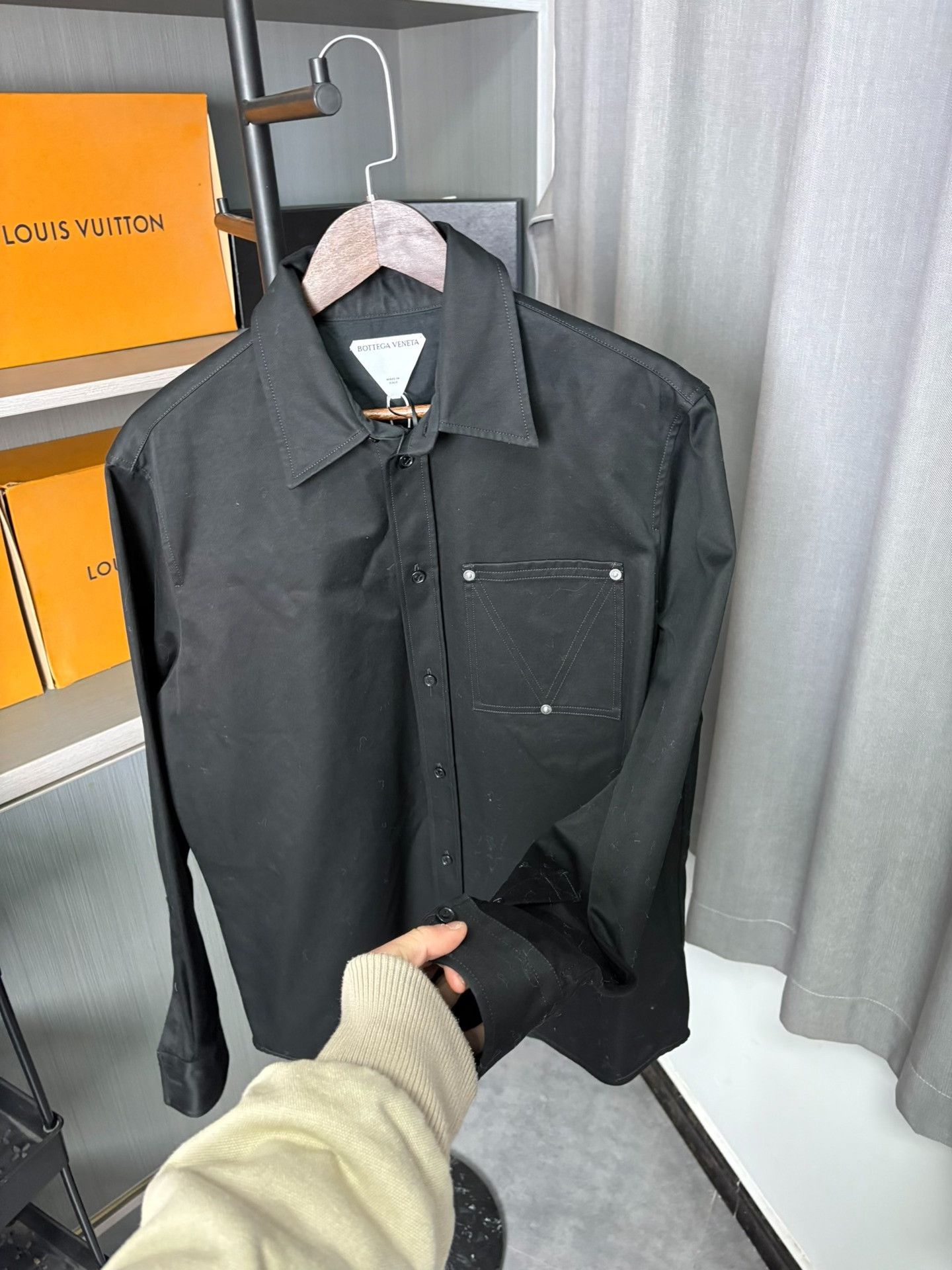 Bottega Veneta Bottega Veneta Denim Black Button Up 46 Women Size L / US 10 / IT 46 - 3 Thumbnail