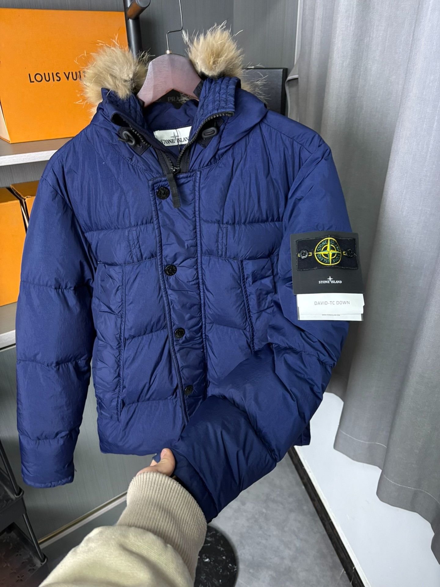 Stone Island Stone Island Down Blue Heavy Coat S Men Size US S / EU 44-46 / 1 - 6 Thumbnail