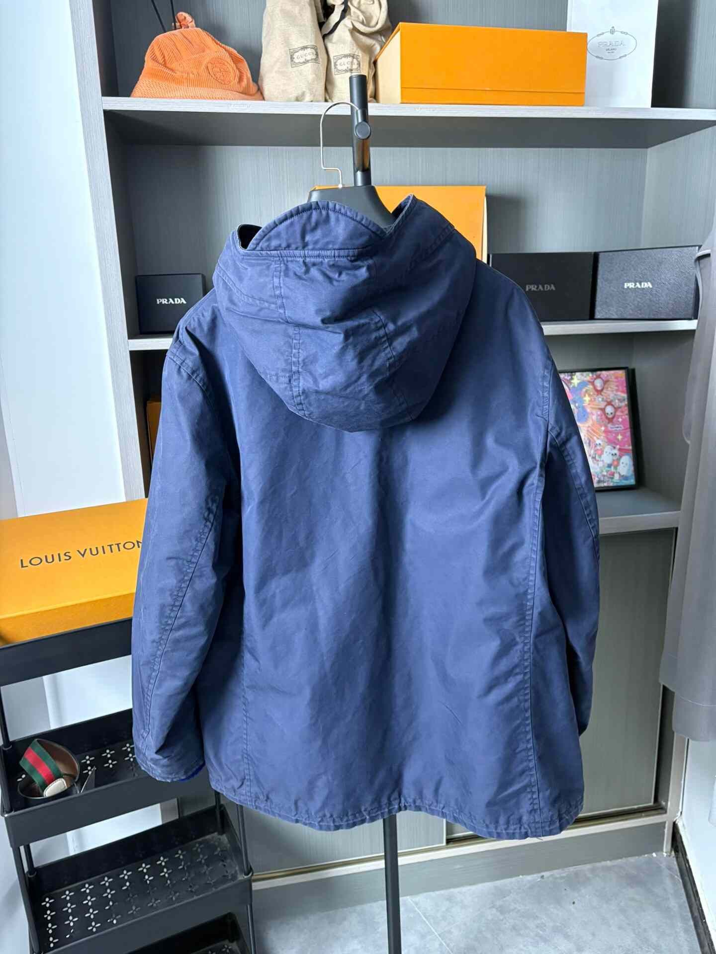 Gucci Gucci Cotton Blue Heavy Coat L Men Size US L / EU 52-54 / 3 - 2 Thumbnail