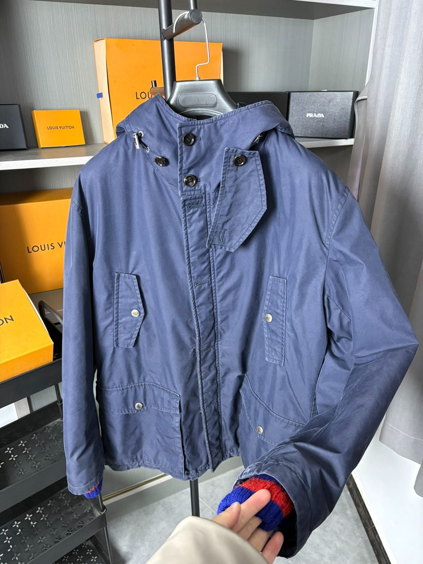 Gucci Gucci Cotton Blue Heavy Coat L Men Size US L / EU 52-54 / 3 - 7 Thumbnail