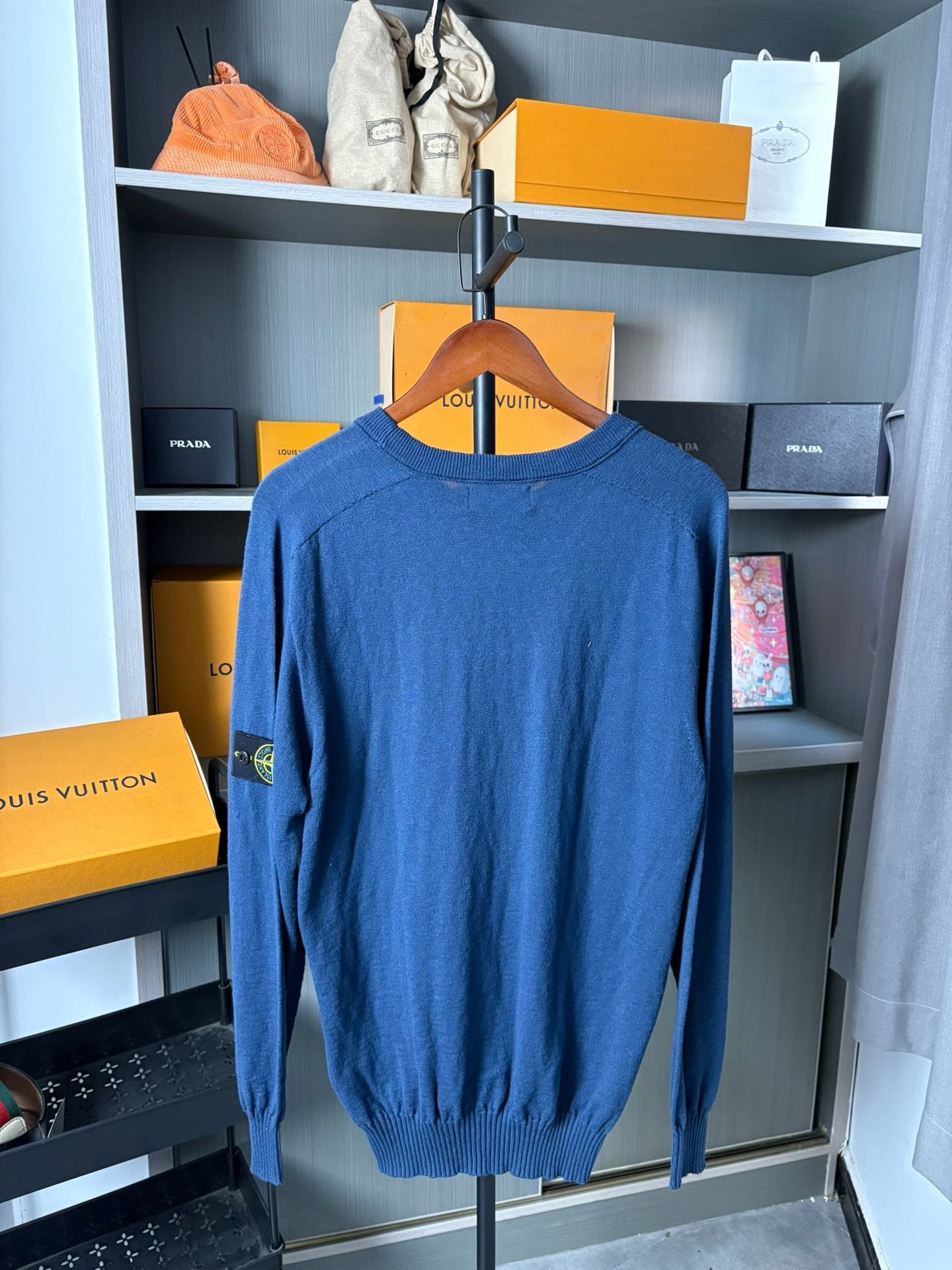 Stone Island Stone Island Knit Blue Sweater XXL Men Size US XXL / EU 58 / 5 - 5 Thumbnail