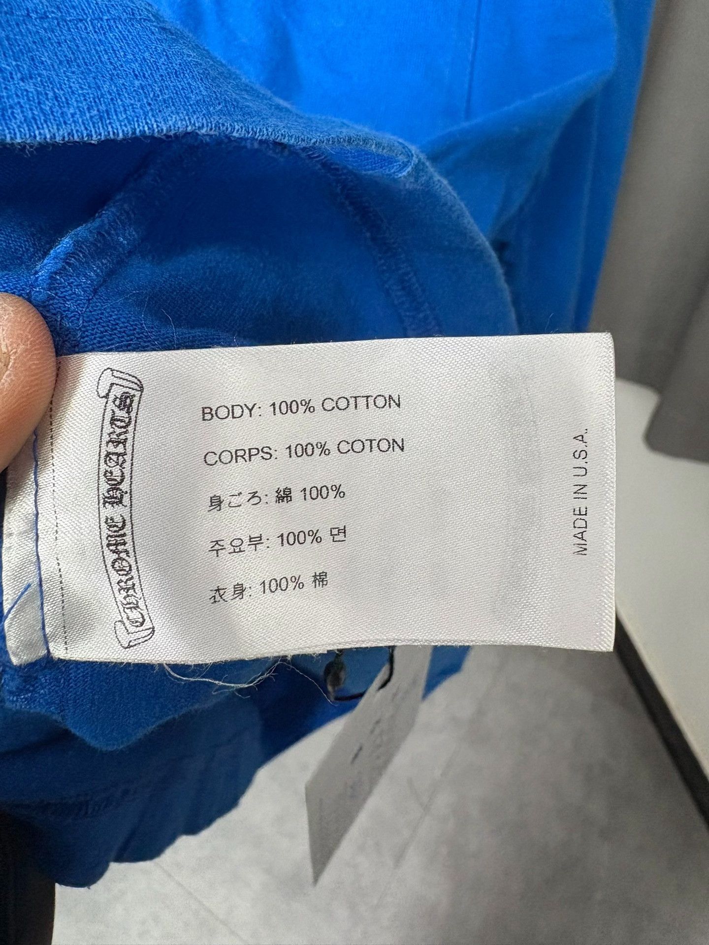 Chrome Hearts Chrome Hearts Collab Blue T-Shirt M Men Size US M / EU 48-50 / 2 - 6 Thumbnail