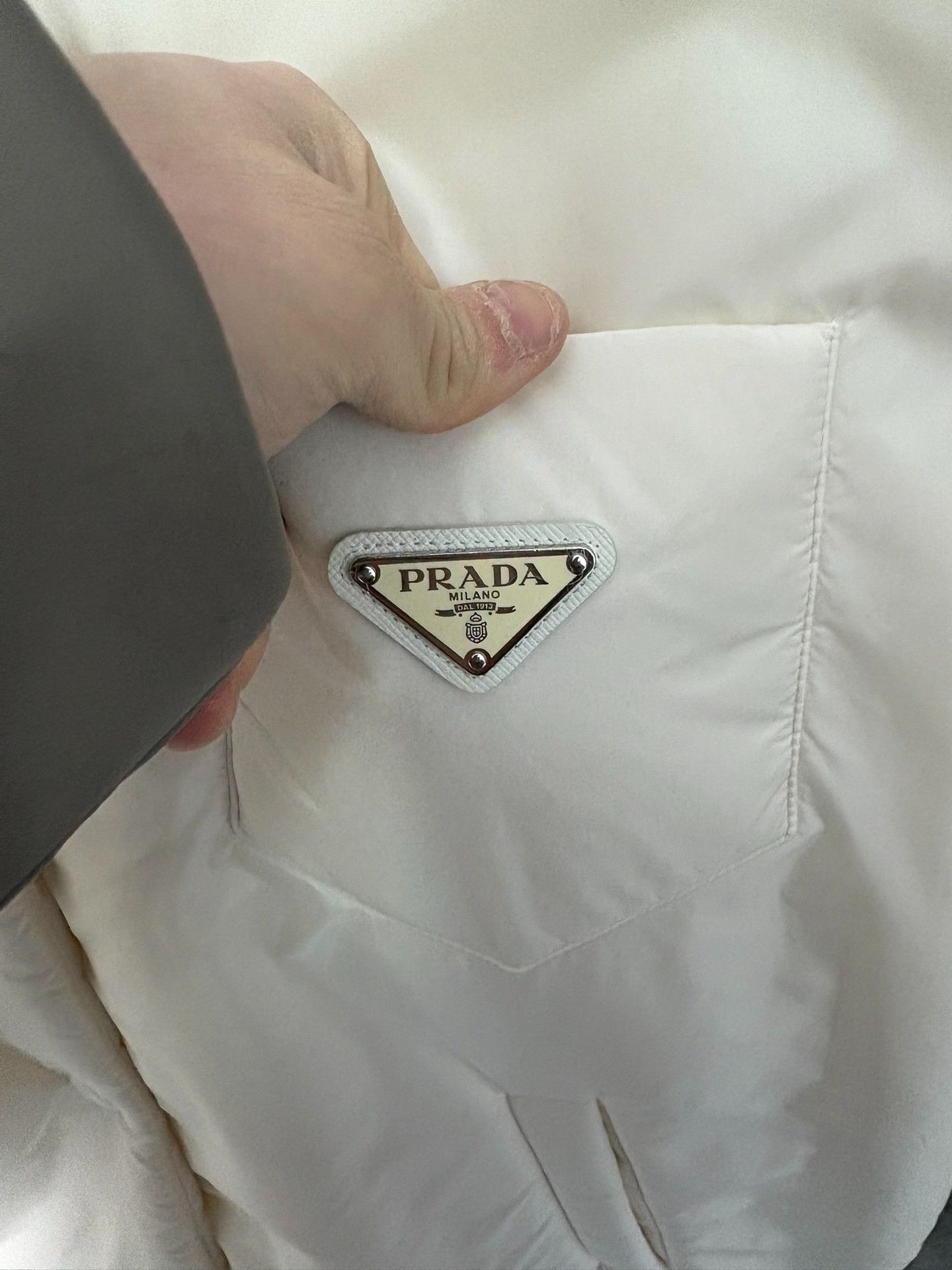 Prada Prada Nylon Cotton White Heavy Coat 38 Men Size US S / EU 44-46 / 1 - 6 Thumbnail