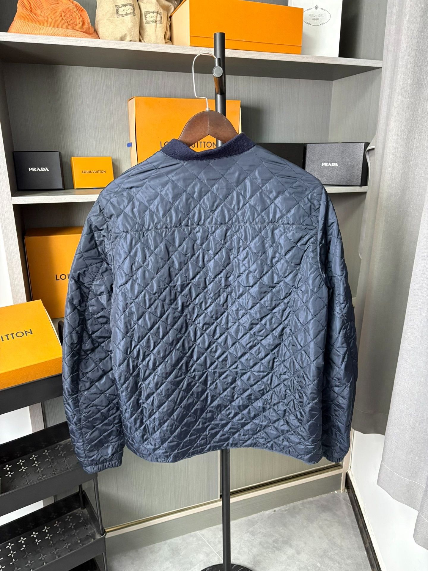 Prada Prada Cotton Blue Heavy Coat 50 Men Size US XL / EU 56 / 4 - 3 Thumbnail