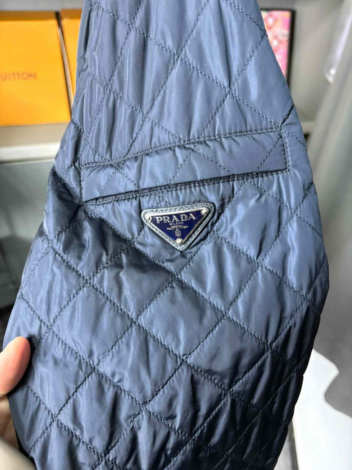 Prada Prada Cotton Blue Heavy Coat 50 Men Size US XL / EU 56 / 4 - 2 Thumbnail