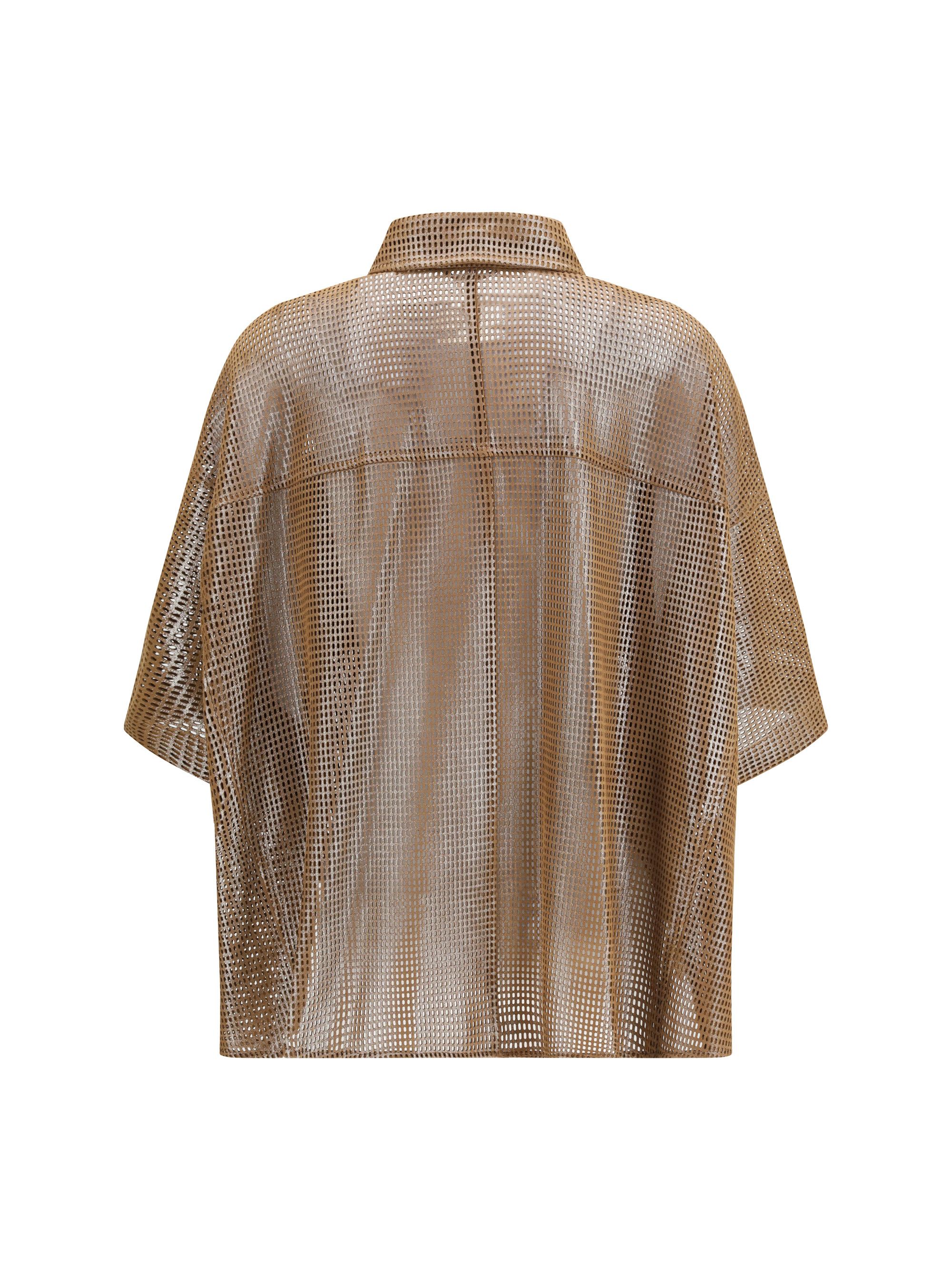 Brunello Cucinelli Sparkling Net leather Shirt Size M / US 6-8 / IT 42-44 - 2 Thumbnail