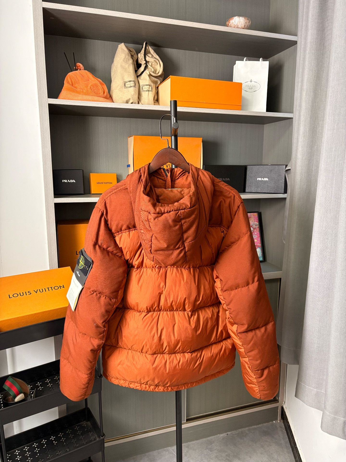 Stone Island Stone Island Down Orange Heavy Coat L Men Size US L / EU 52-54 / 3 - 2 Thumbnail