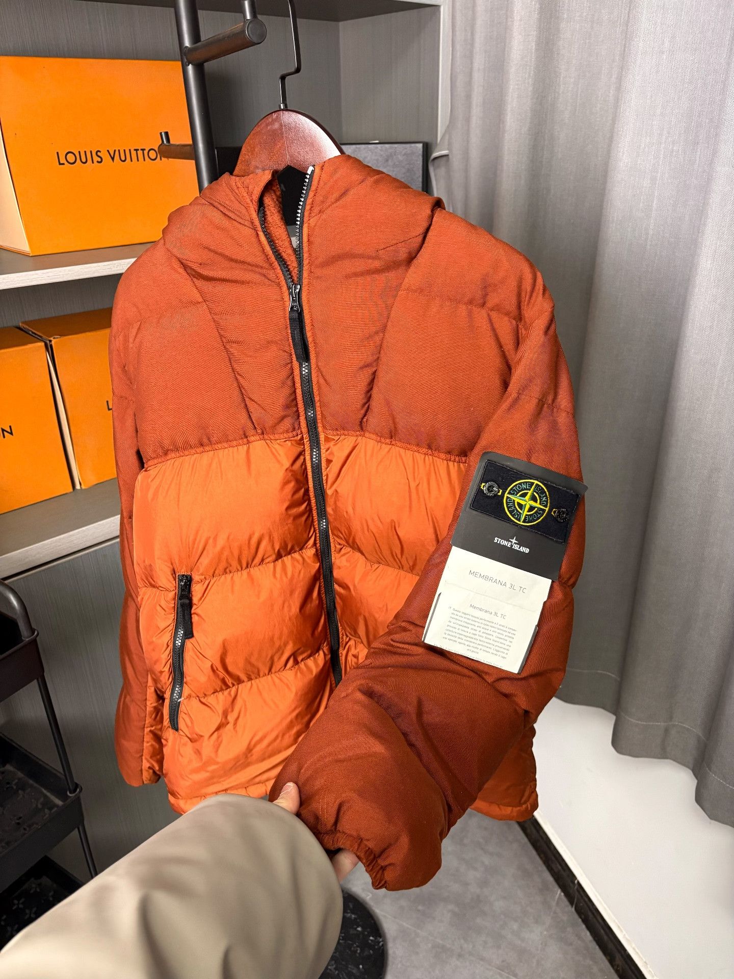 Stone Island Stone Island Down Orange Heavy Coat L Men Size US L / EU 52-54 / 3 - 6 Thumbnail