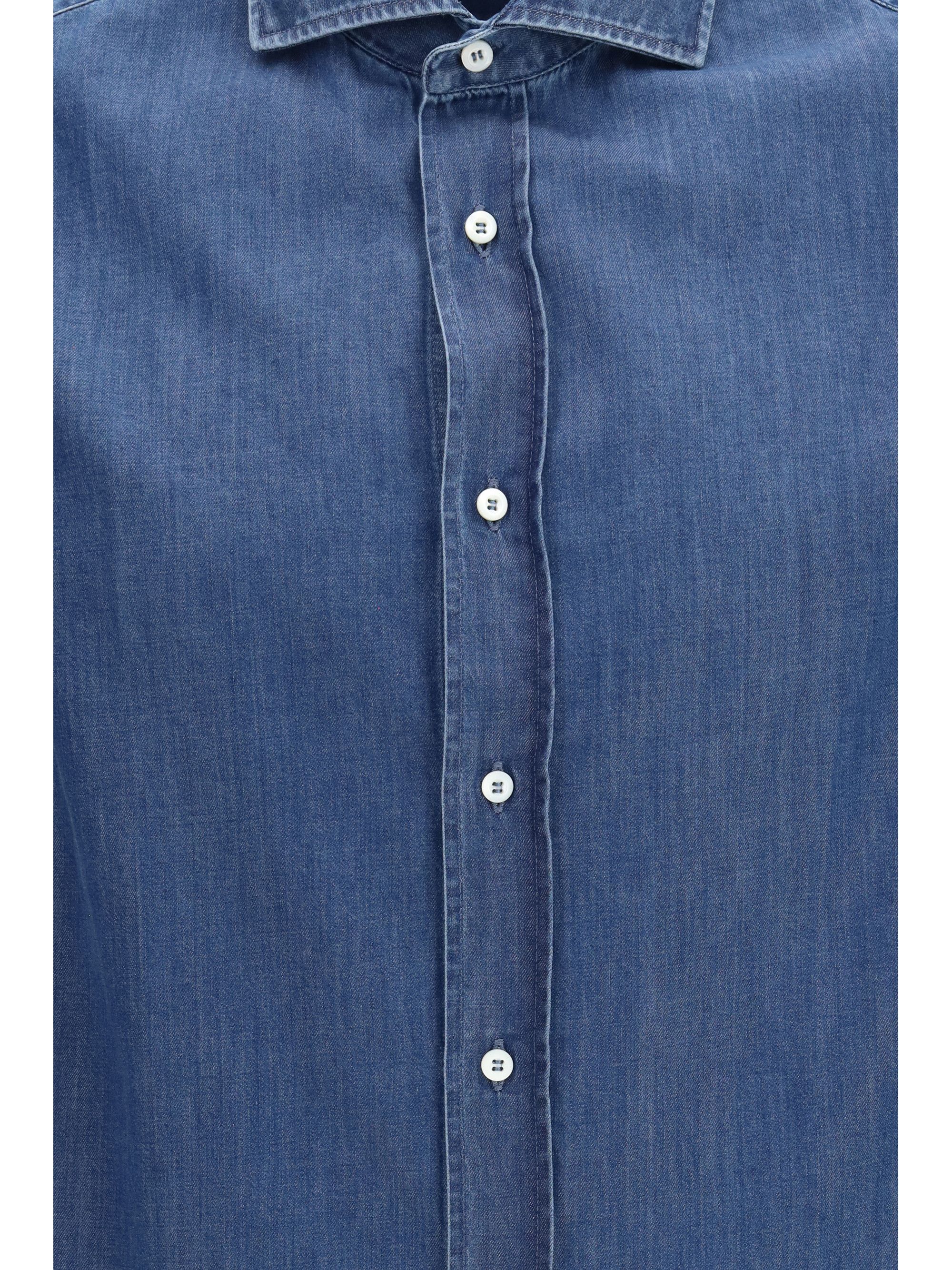 Brunello Cucinelli Denim Shirt Size US M / EU 48-50 / 2 - 3 Thumbnail