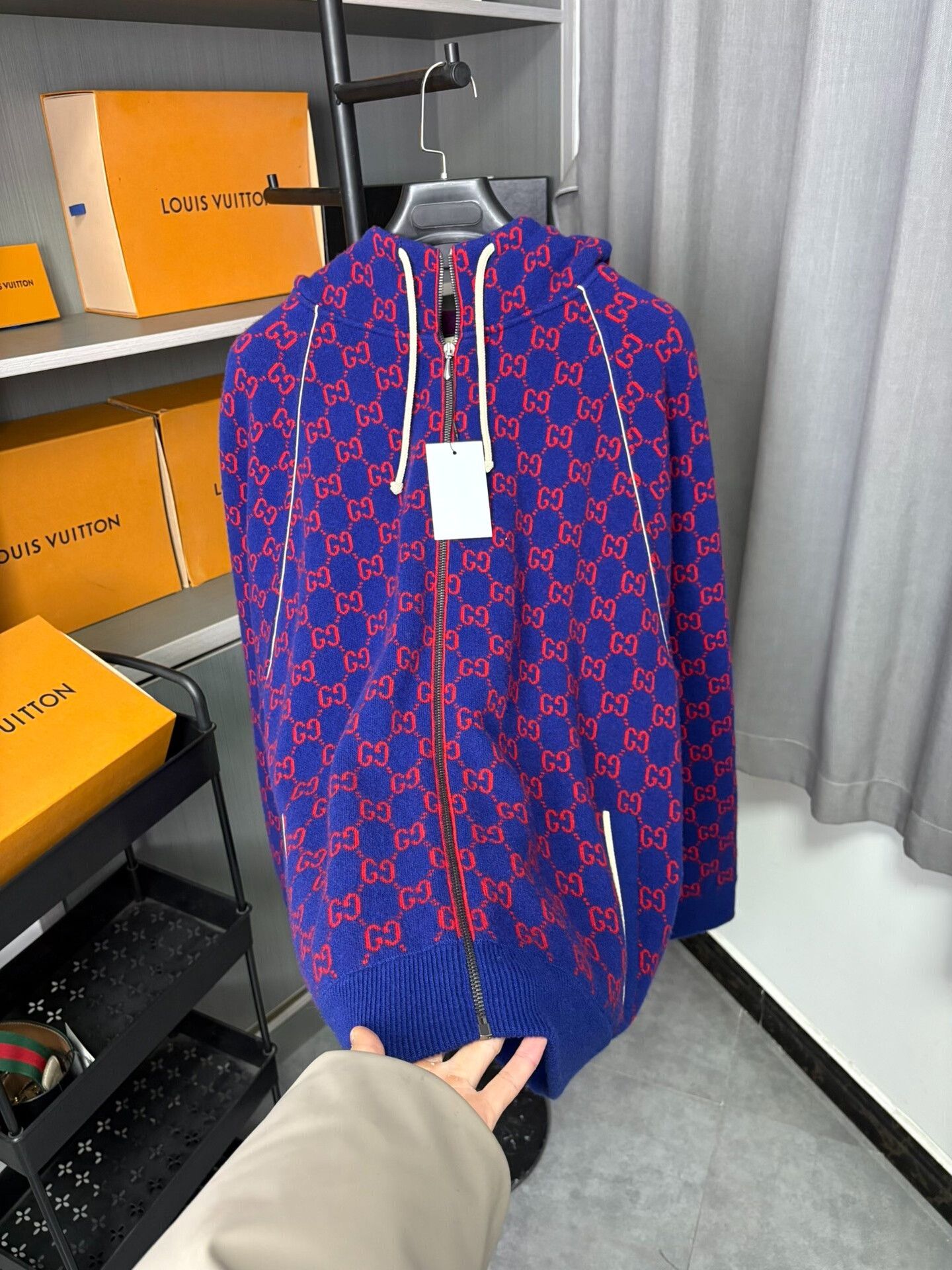 Gucci Gucci Retro Wool Blue Sweater S Men Size US S / EU 44-46 / 1 - 6 Thumbnail