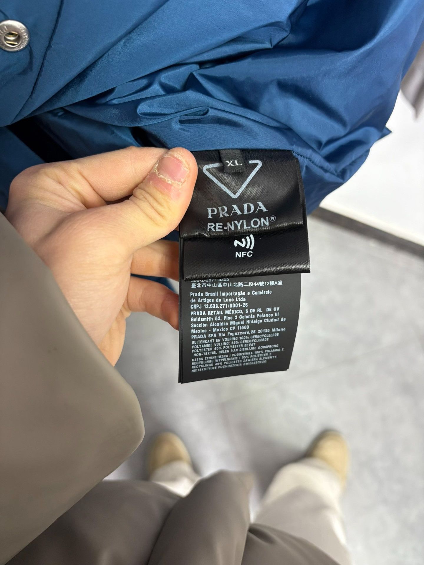 Prada Prada Nylon Blue Light Jacket XL Men Size US XL / EU 56 / 4 - 6 Thumbnail