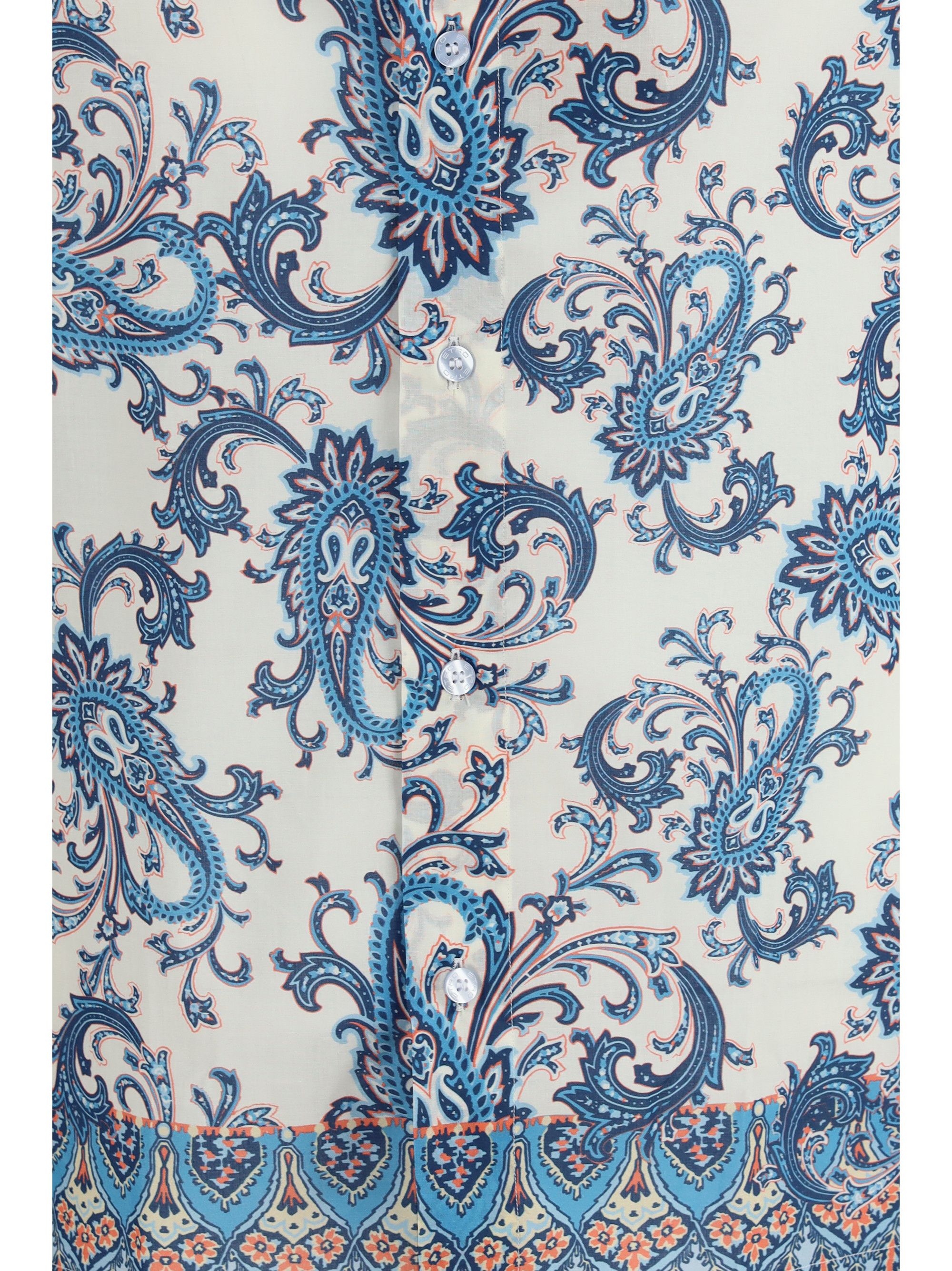 Etro Cotton Shirt with floral and paisley motif Size US M / EU 48-50 / 2 - 3 Thumbnail