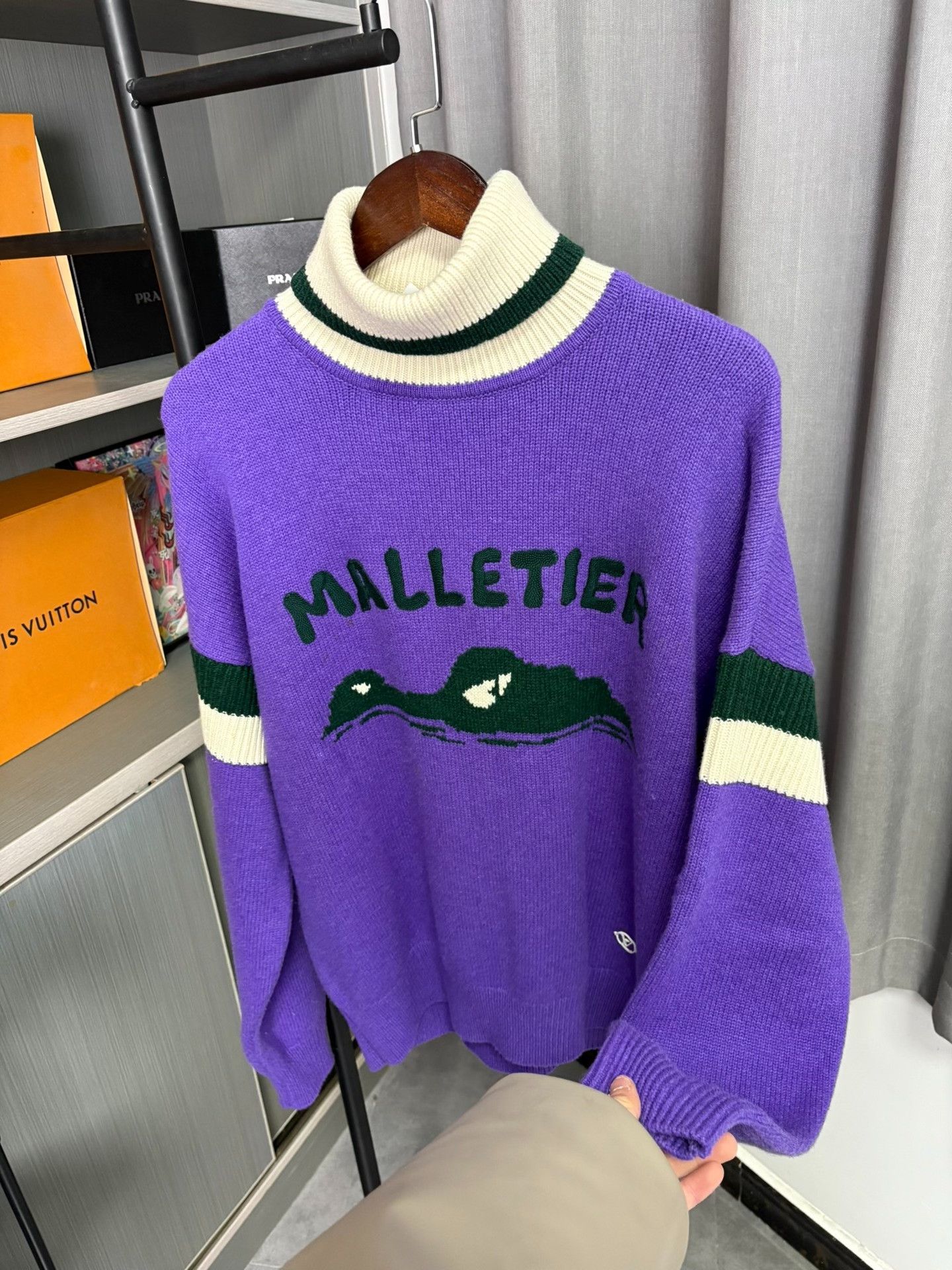 Louis Vuitton Louis Vuitton Purple Sweater S Men Size US S / EU 44-46 / 1 - 7 Thumbnail
