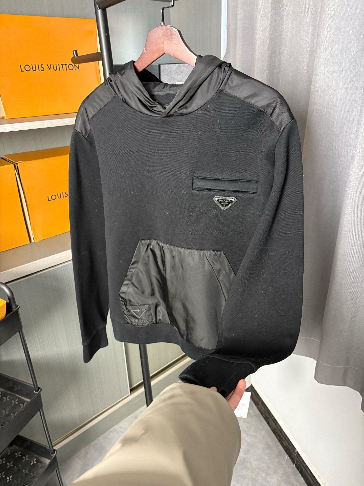 Prada Prada Black Hoodie M Men Size US M / EU 48-50 / 2 - 7 Thumbnail