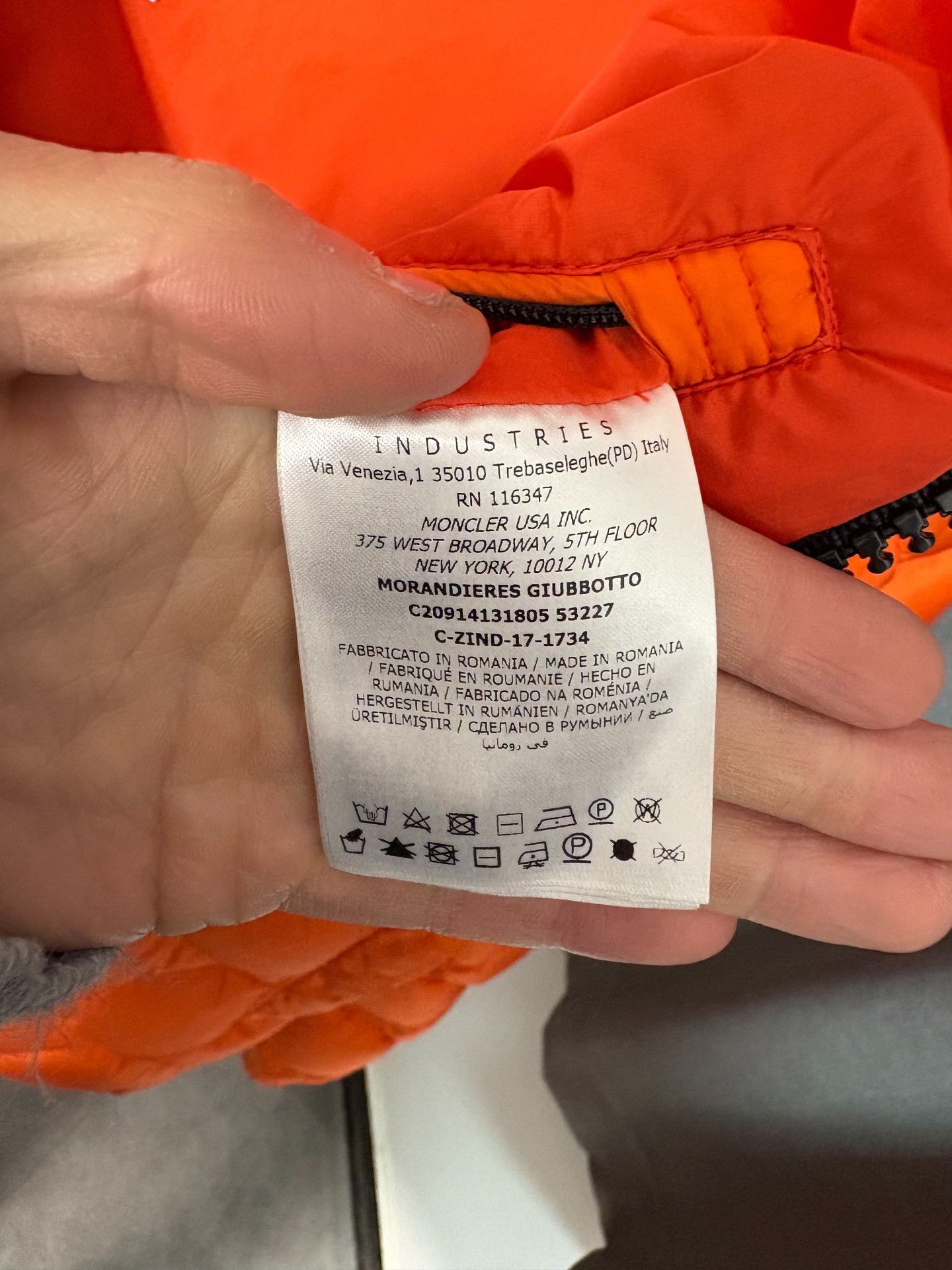 Moncler Moncler Down Orange Heavy Coat Men Size US M / EU 48-50 / 2 - 4 Thumbnail