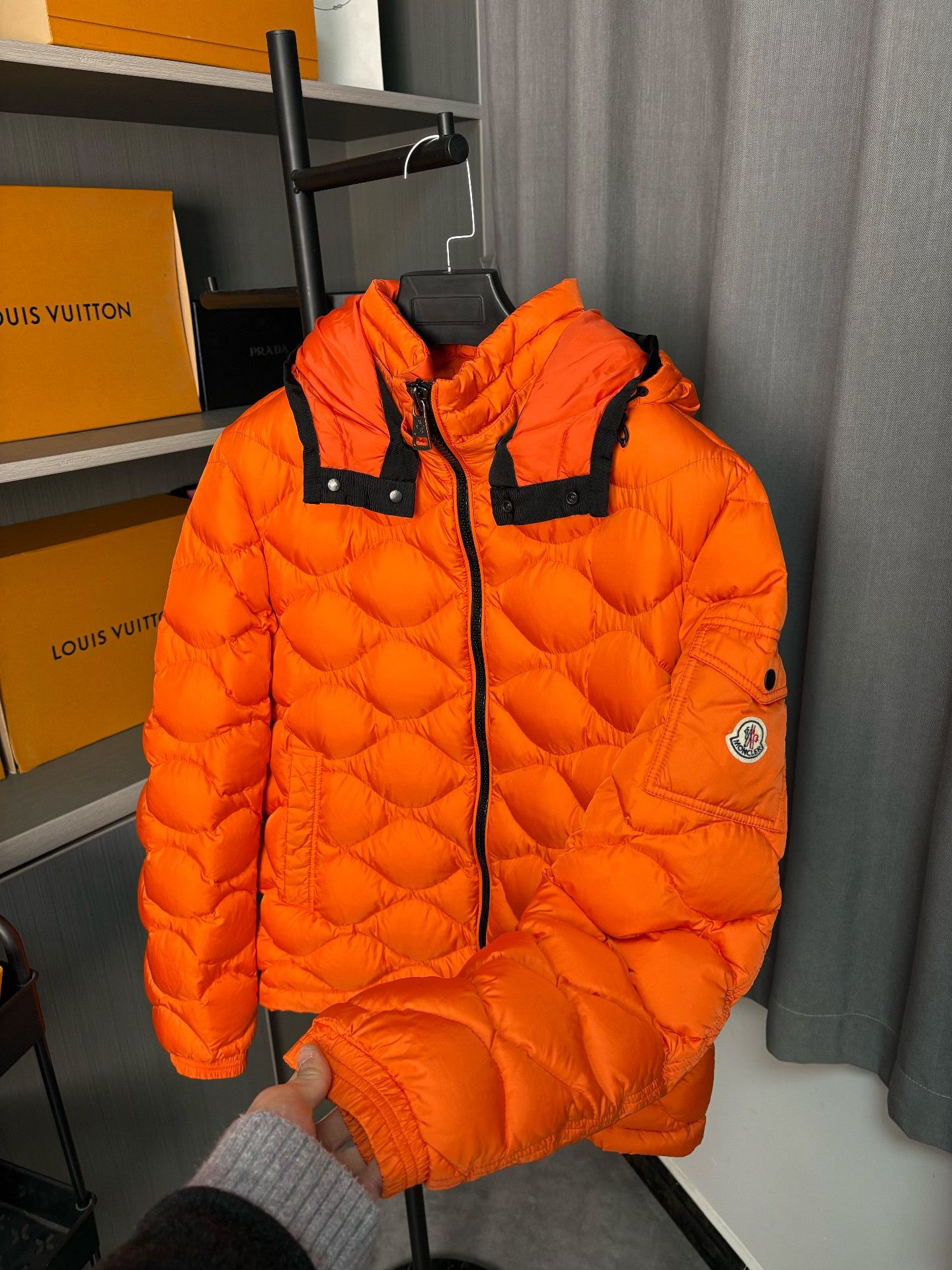 Moncler Moncler Down Orange Heavy Coat Men Size US M / EU 48-50 / 2 - 6 Thumbnail