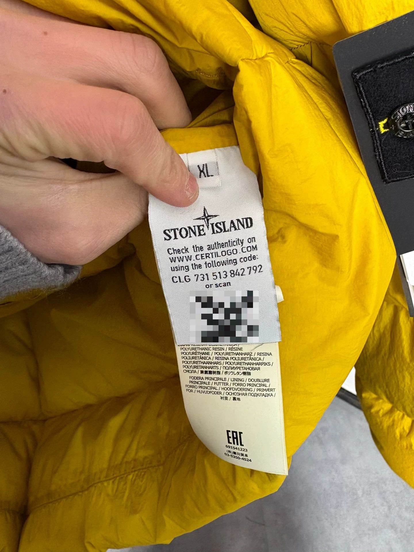 Stone Island Stone Island Down Yellow Heavy Coat XL Men Size US XL / EU 56 / 4 - 5 Thumbnail
