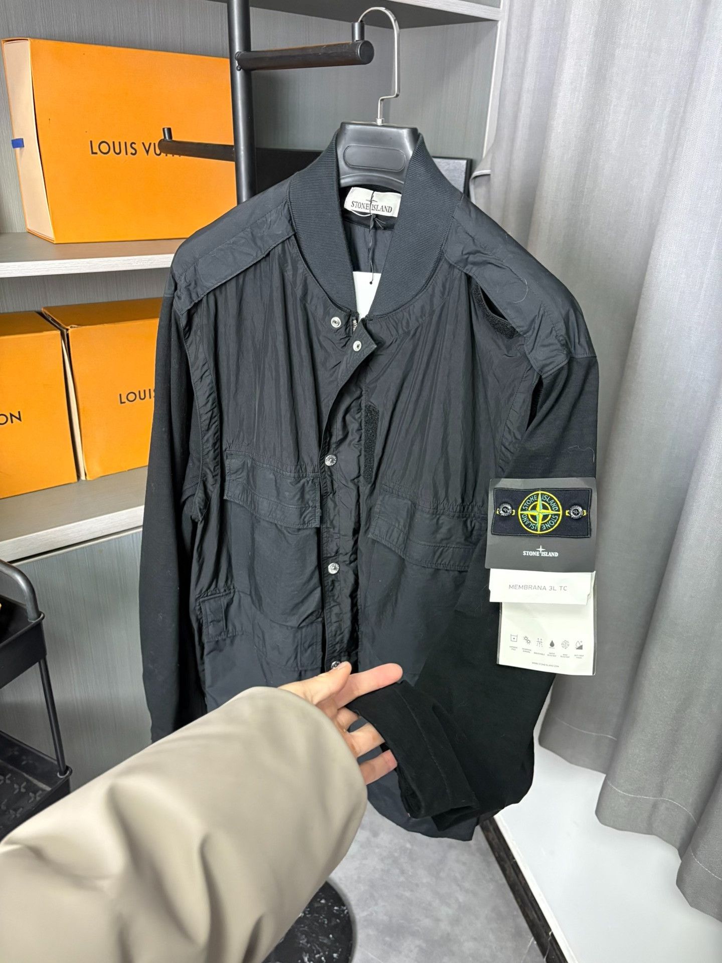 Stone Island Stone Island Patchwork Black Light Jacket XL Men Size US XL / EU 56 / 4 - 8 Thumbnail