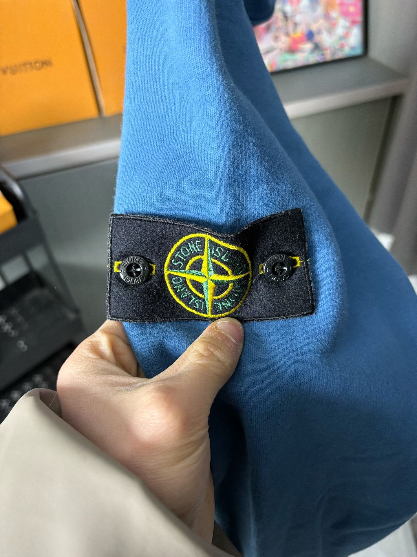 Stone Island Stone Island Blue Hoodie S Men Size US S / EU 44-46 / 1 - 4 Thumbnail