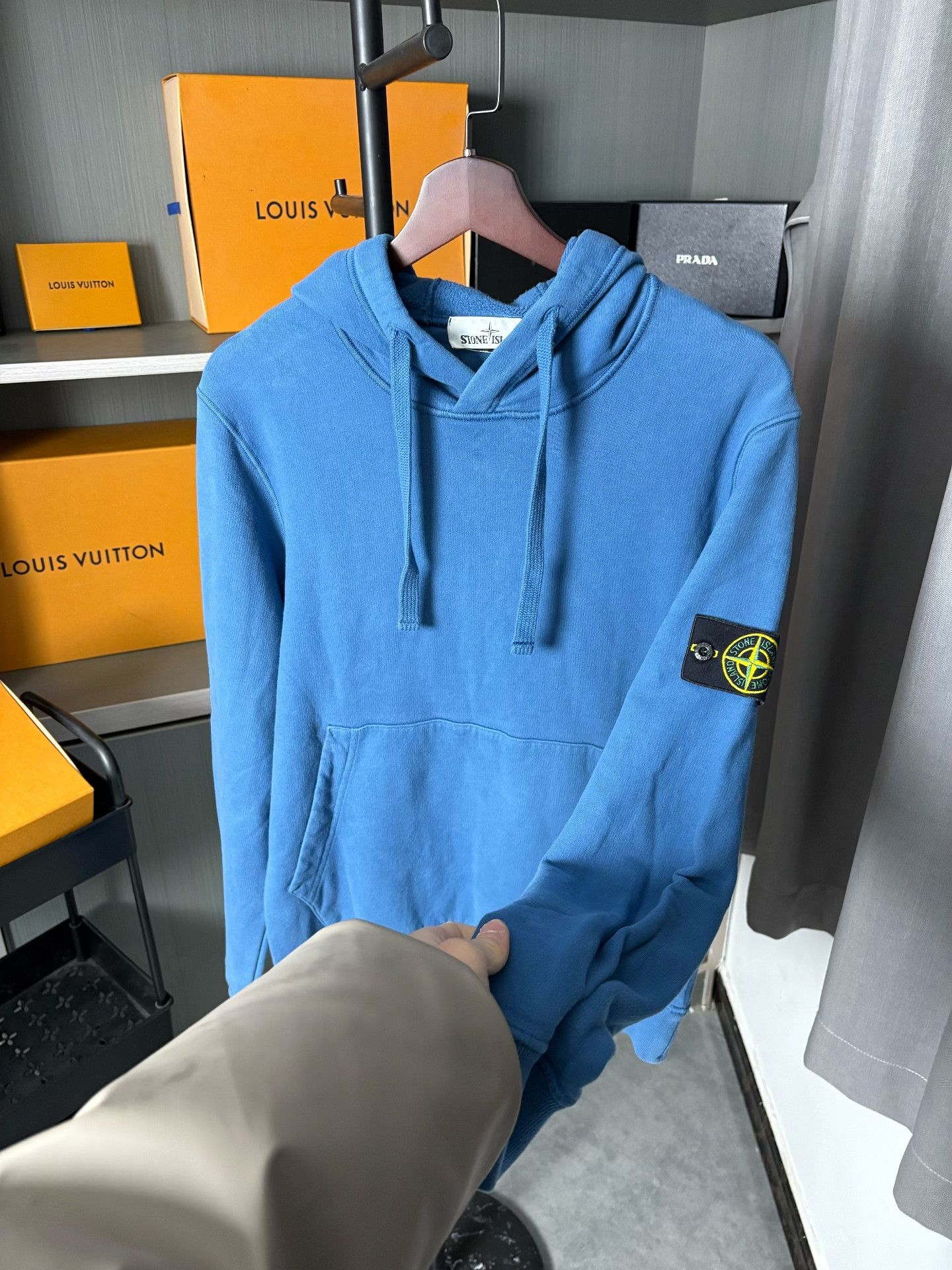 Stone Island Stone Island Blue Hoodie S Men Size US S / EU 44-46 / 1 - 7 Thumbnail