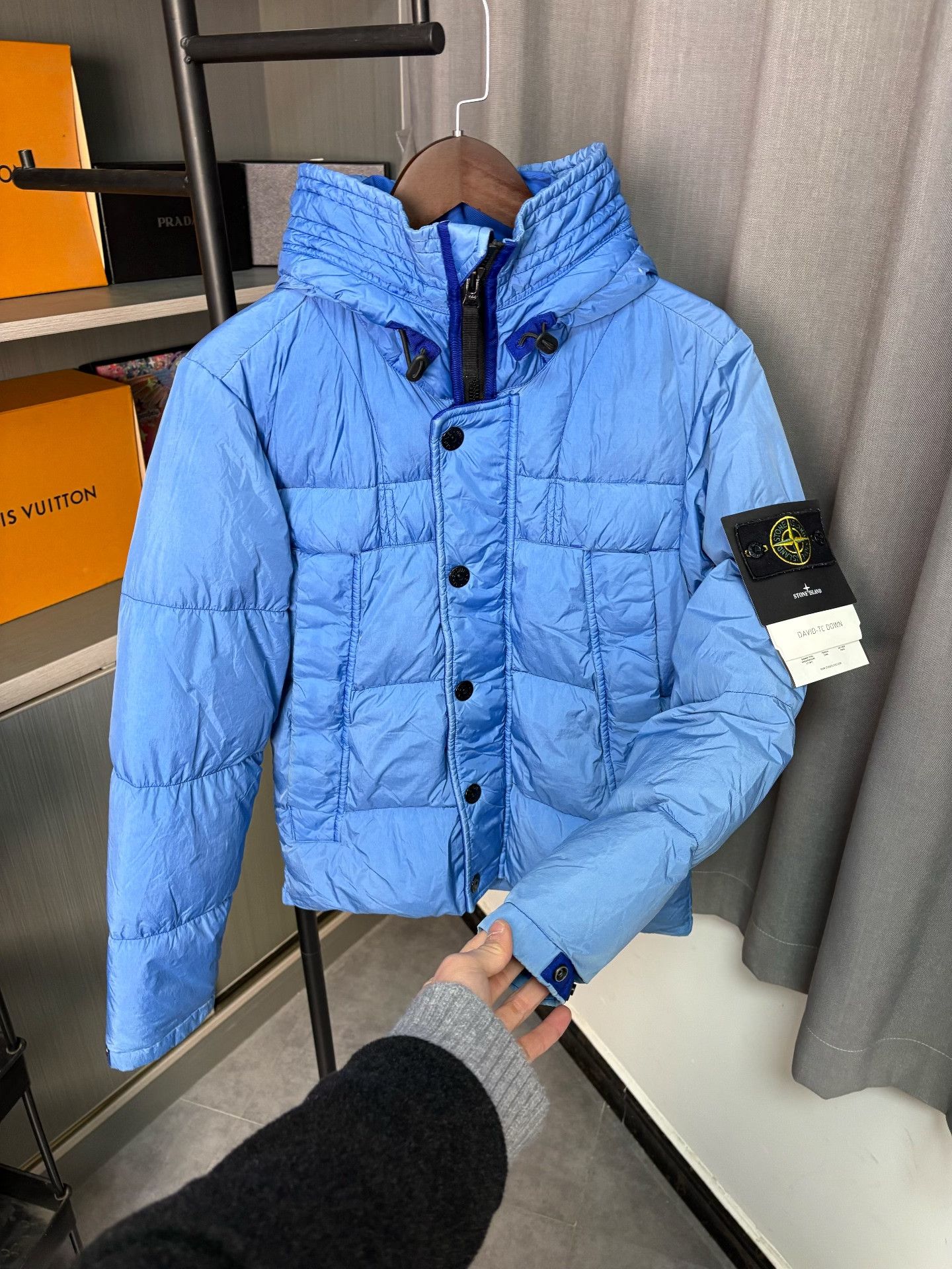 Stone Island Stone Island Down Blue Heavy Coat S Men Size US S / EU 44-46 / 1 - 6 Thumbnail
