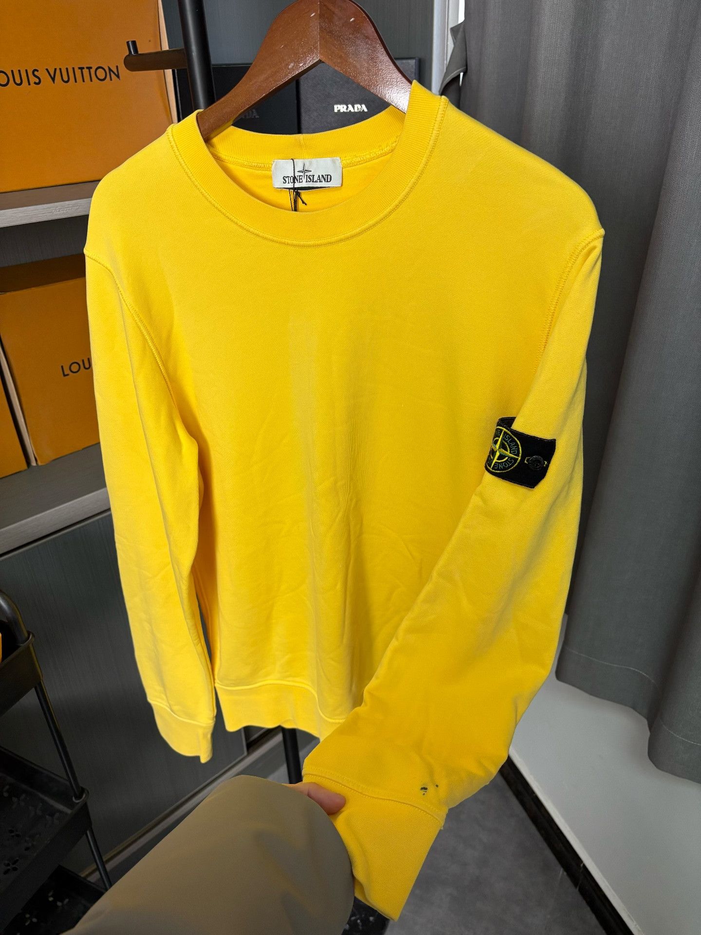 Stone Island Stone Island Yellow Hoodie L Men Size US L / EU 52-54 / 3 - 7 Thumbnail