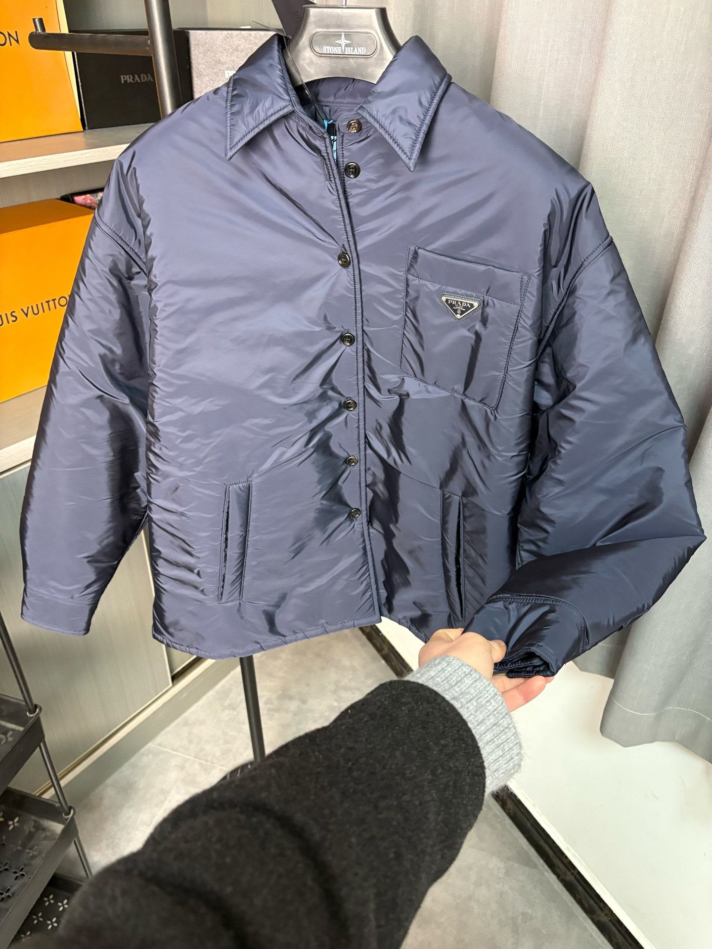 Prada Prada Nylon Blue Heavy Coat 2XL Men Size US XS / EU 42 / 0 - 6 Thumbnail