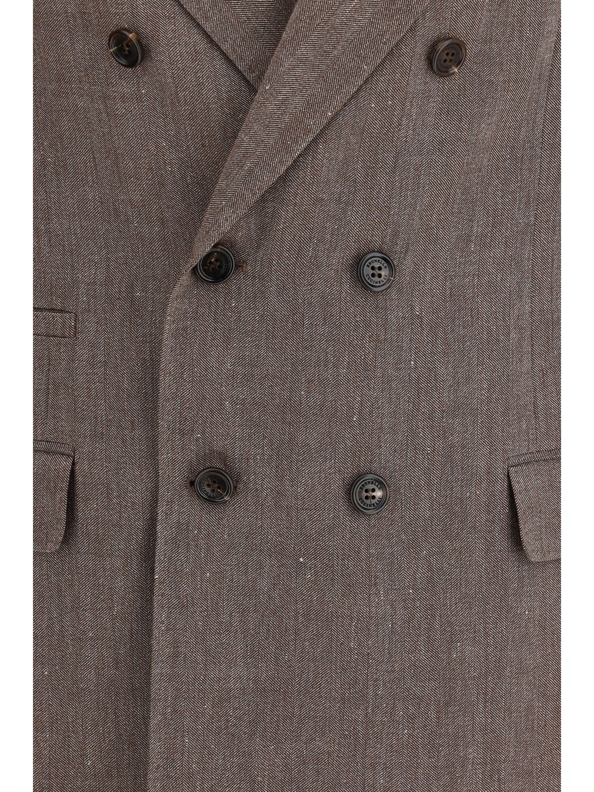 Brunello Cucinelli Double-breasted tailored Jacket Size US L / EU 52-54 / 3 - 3 Thumbnail