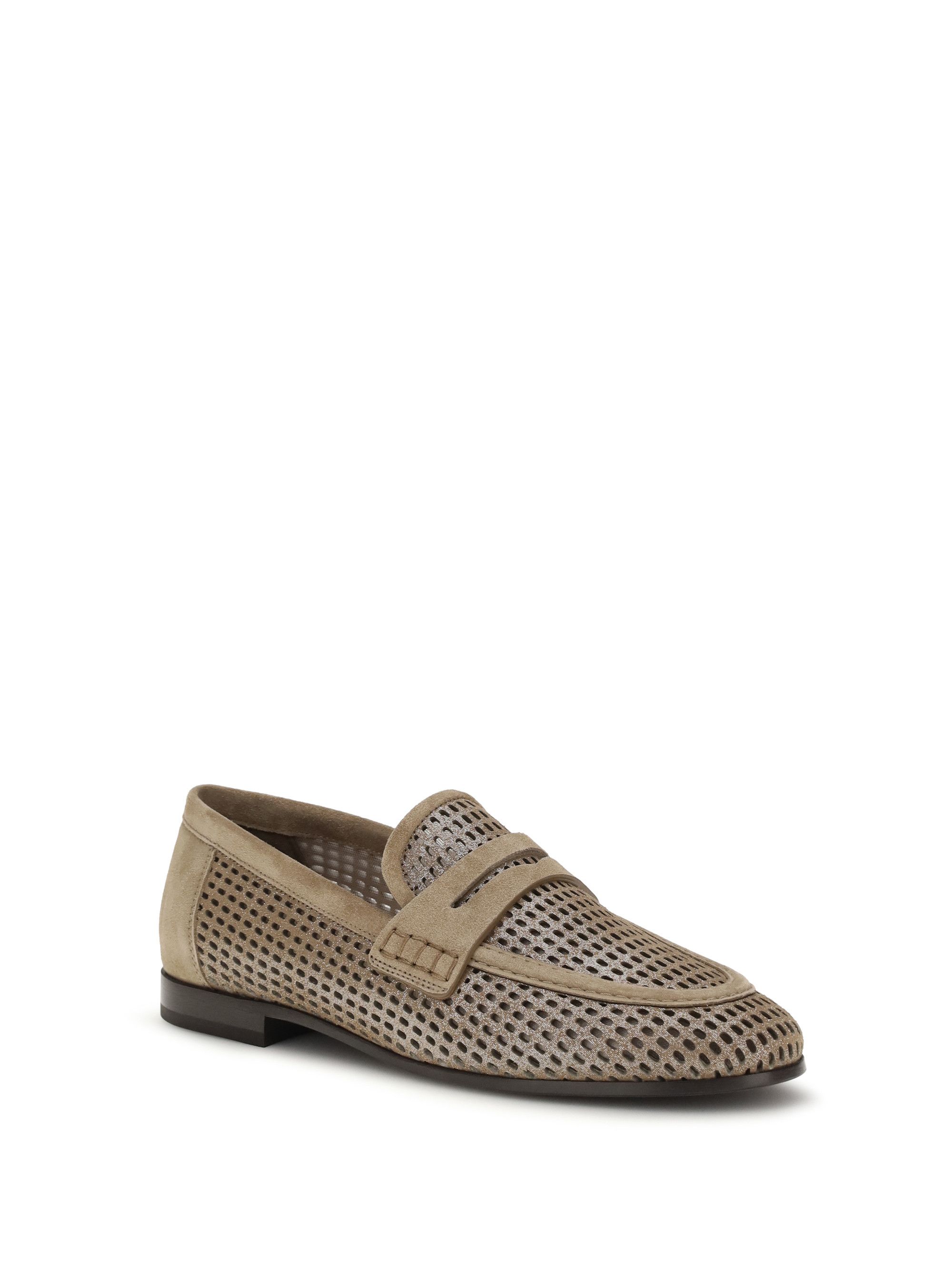 Brunello Cucinelli Sparkling Net leather Loafers Size US 9 / IT 39 - 2 Thumbnail