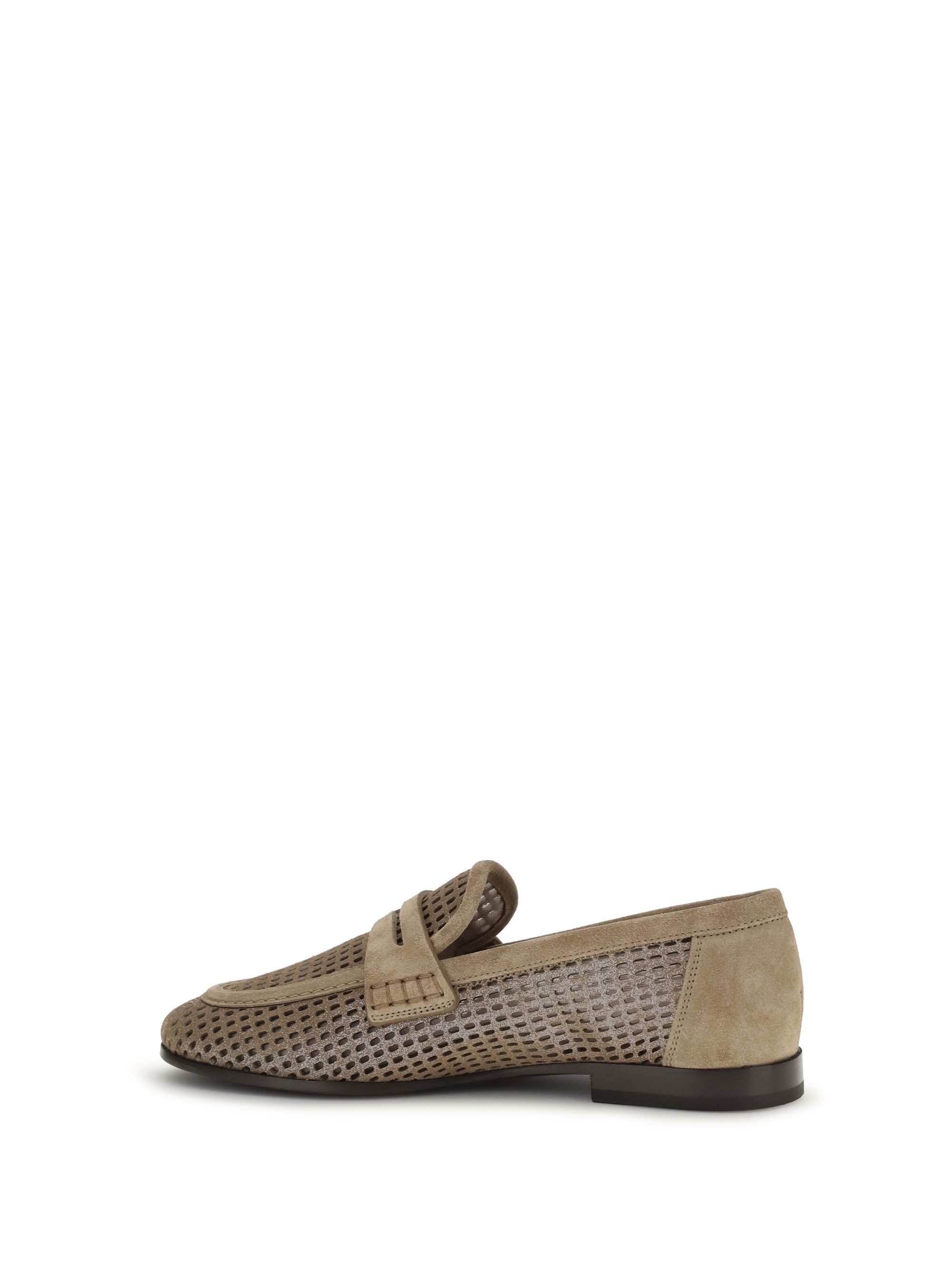Brunello Cucinelli Sparkling Net leather Loafers Size US 11 / IT 41 - 3 Thumbnail