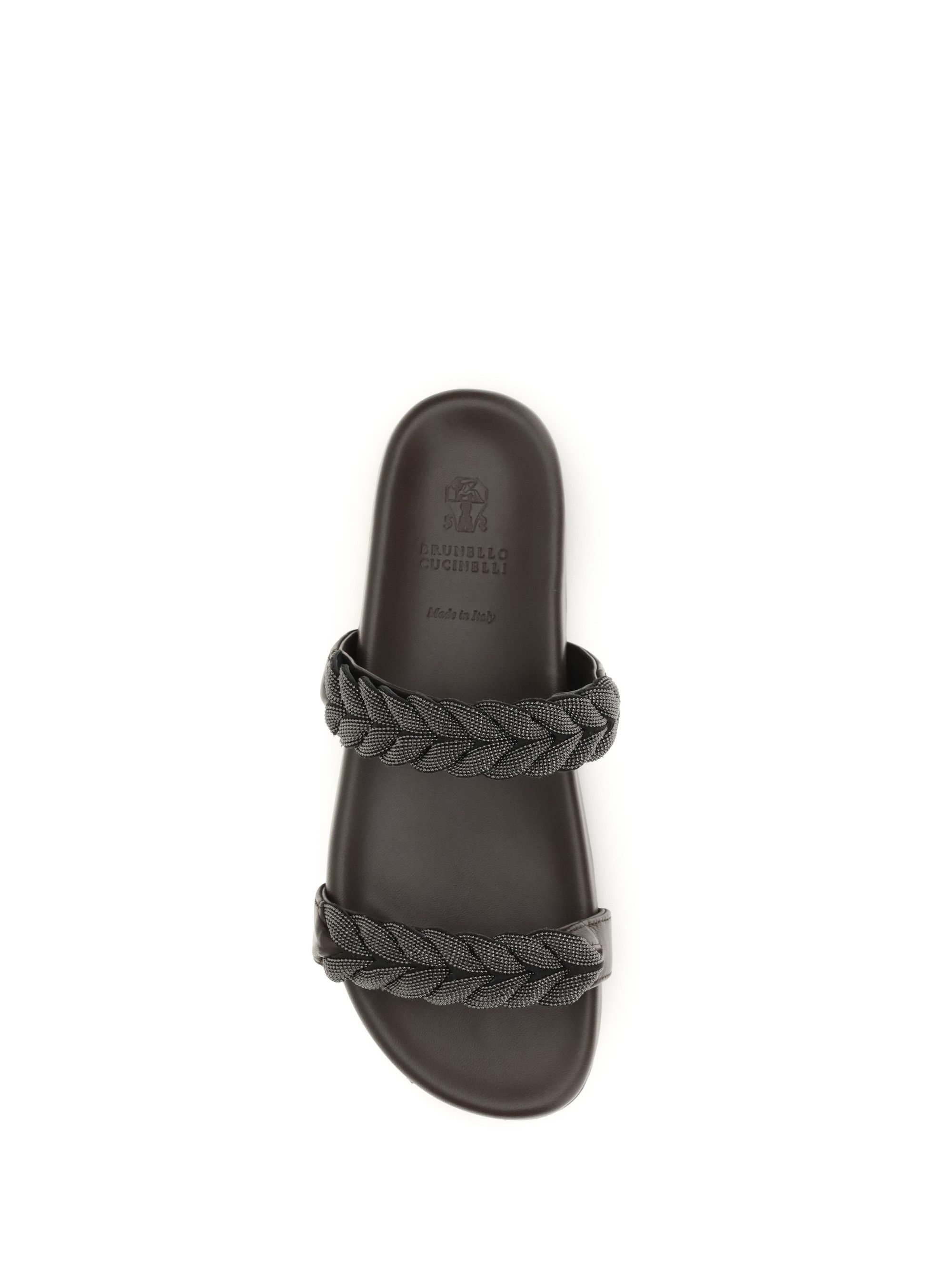 Brunello Cucinelli Leather Sandals with Precious Braided Straps Size US 8 / IT 38 - 4 Thumbnail