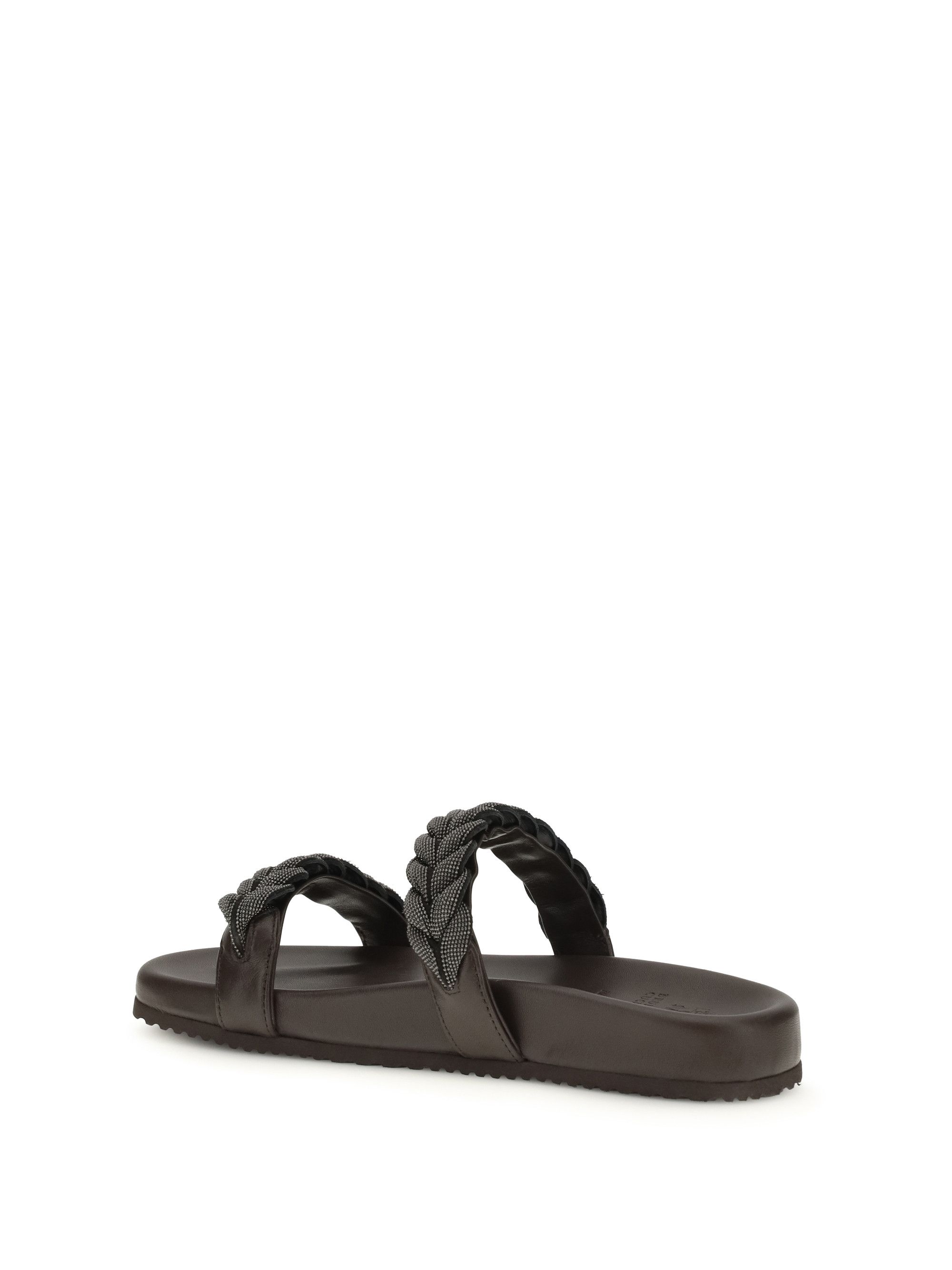 Brunello Cucinelli Leather Sandals with Precious Braided Straps Size US 8 / IT 38 - 3 Thumbnail