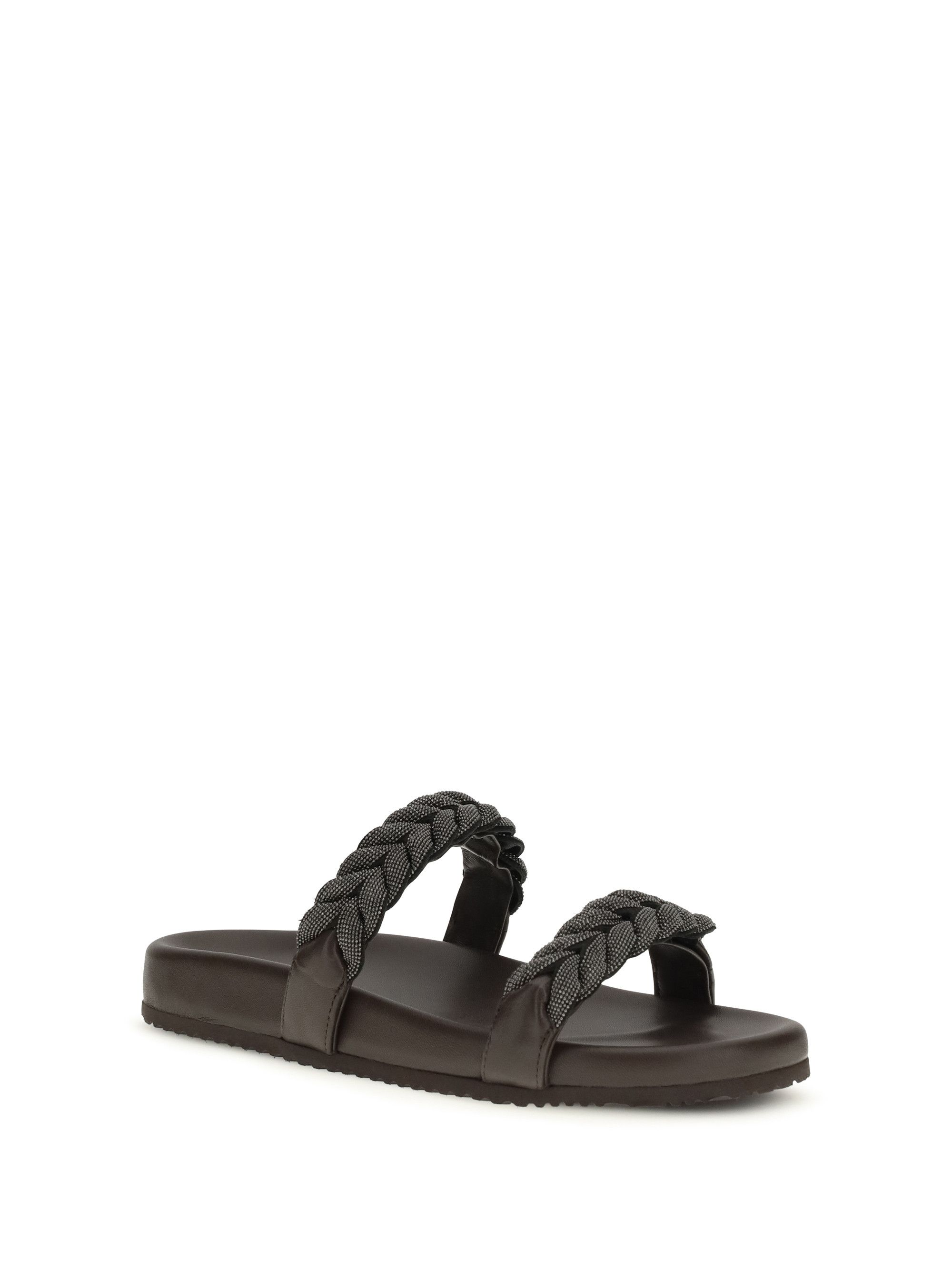 Brunello Cucinelli Leather Sandals with Precious Braided Straps Size US 11 / IT 41 - 2 Thumbnail