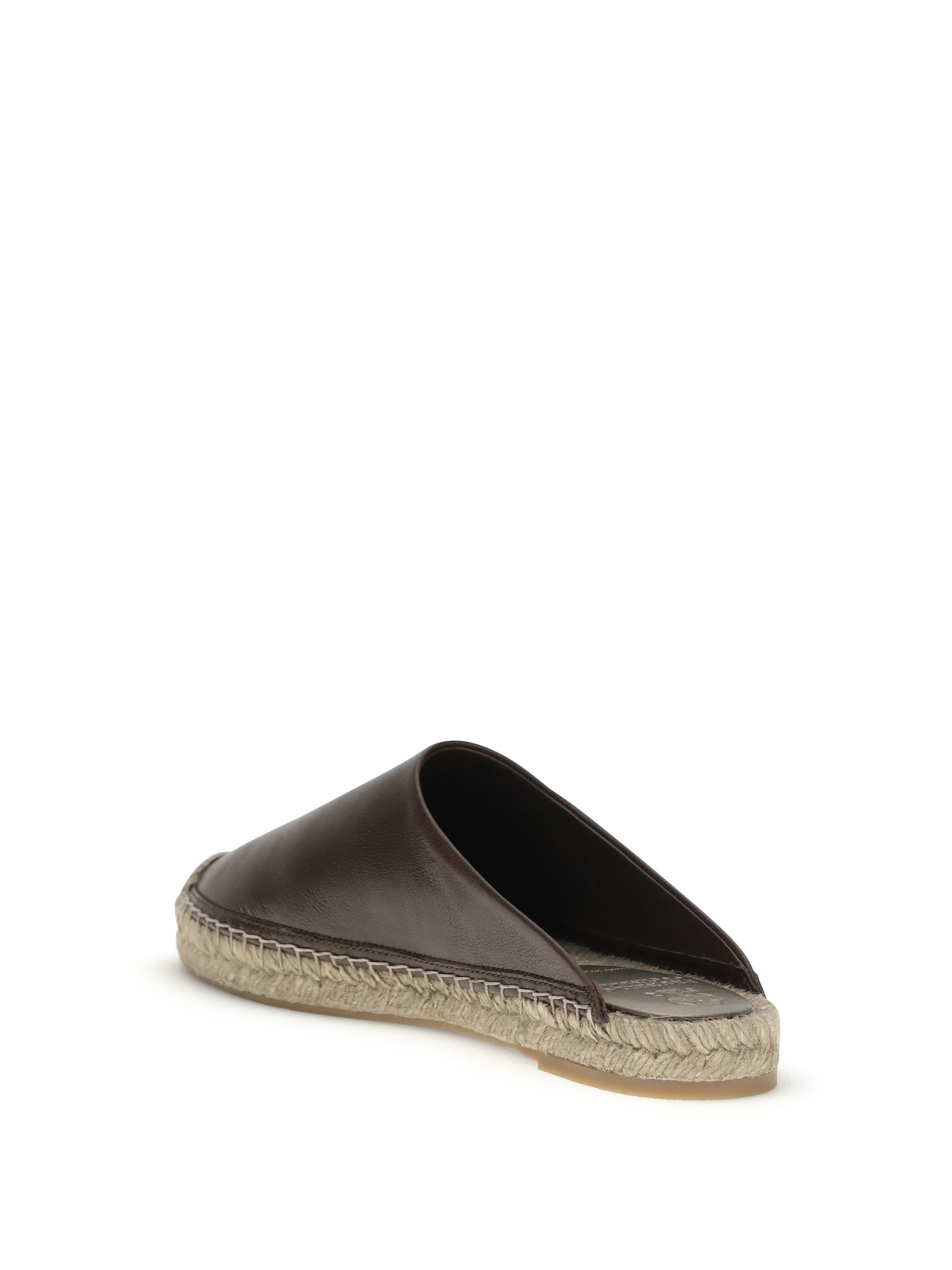 Brunello Cucinelli Leather Espadrilles Mules Size US 10 / IT 40 - 3 Thumbnail