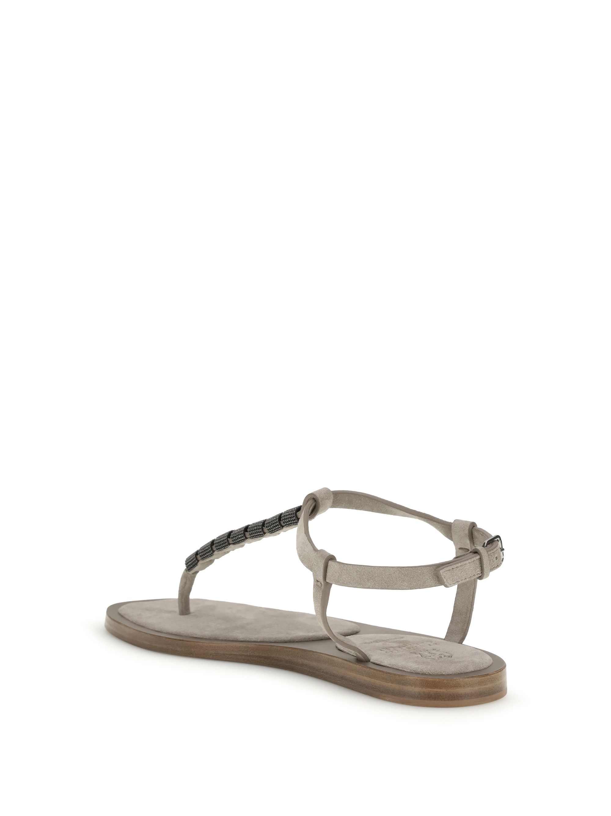Brunello Cucinelli Embellished Sandals Size US 8 / IT 38 - 3 Thumbnail