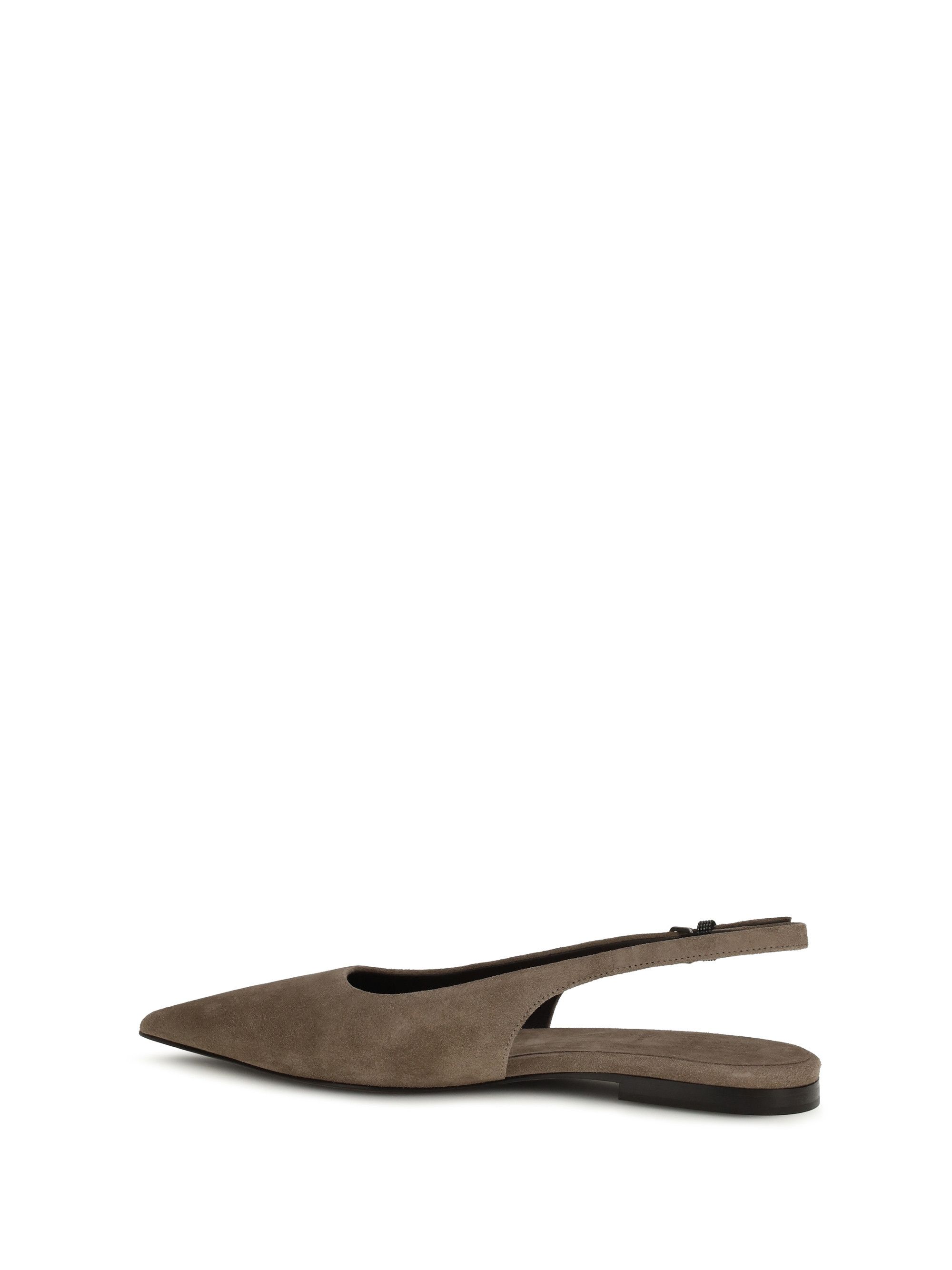 Brunello Cucinelli Suede Ballerinas Size US 8 / IT 38 - 3 Thumbnail
