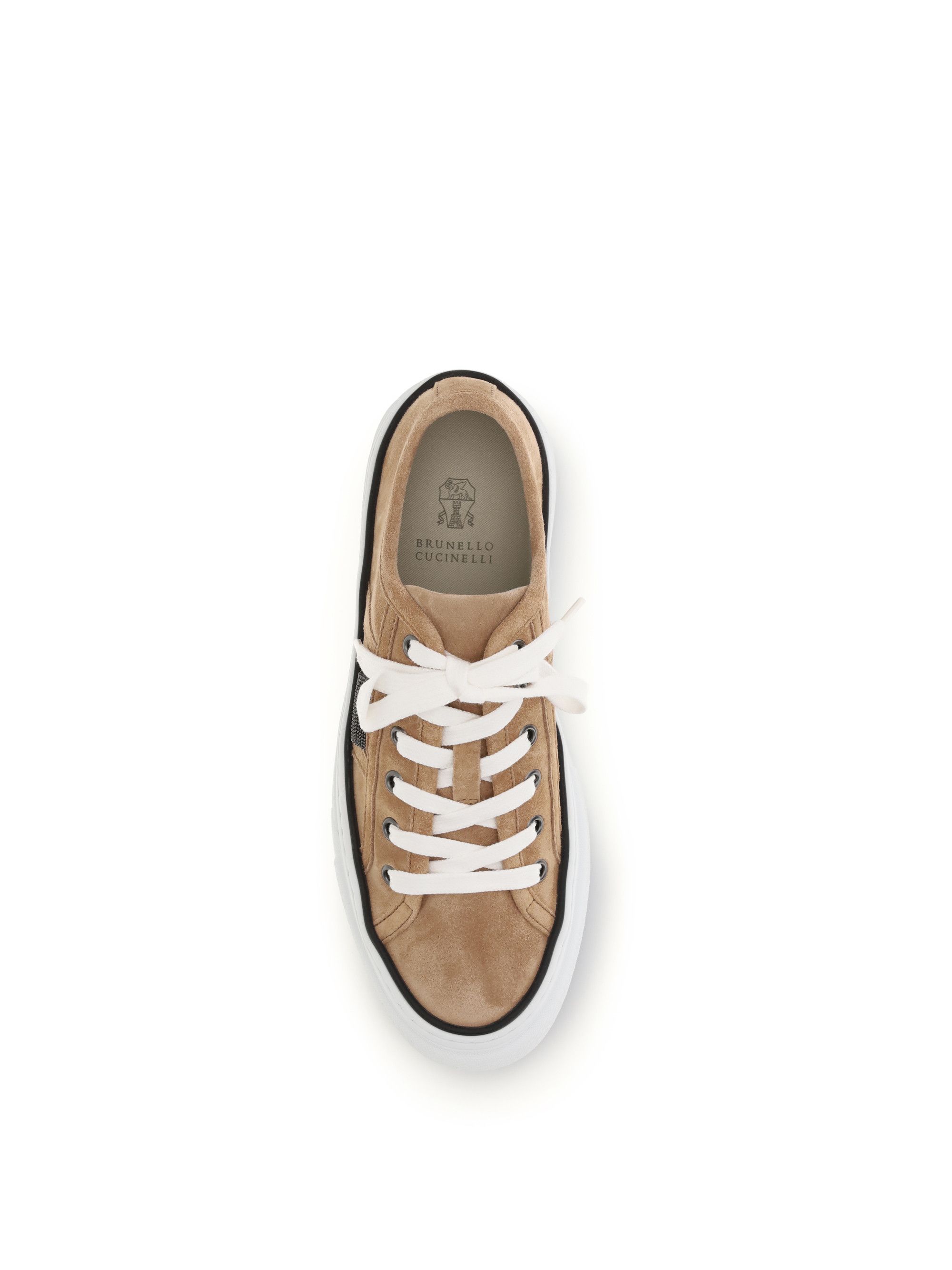 Brunello Cucinelli Shiny Tab suede Sneakers Size US 8 / IT 38 - 4 Thumbnail