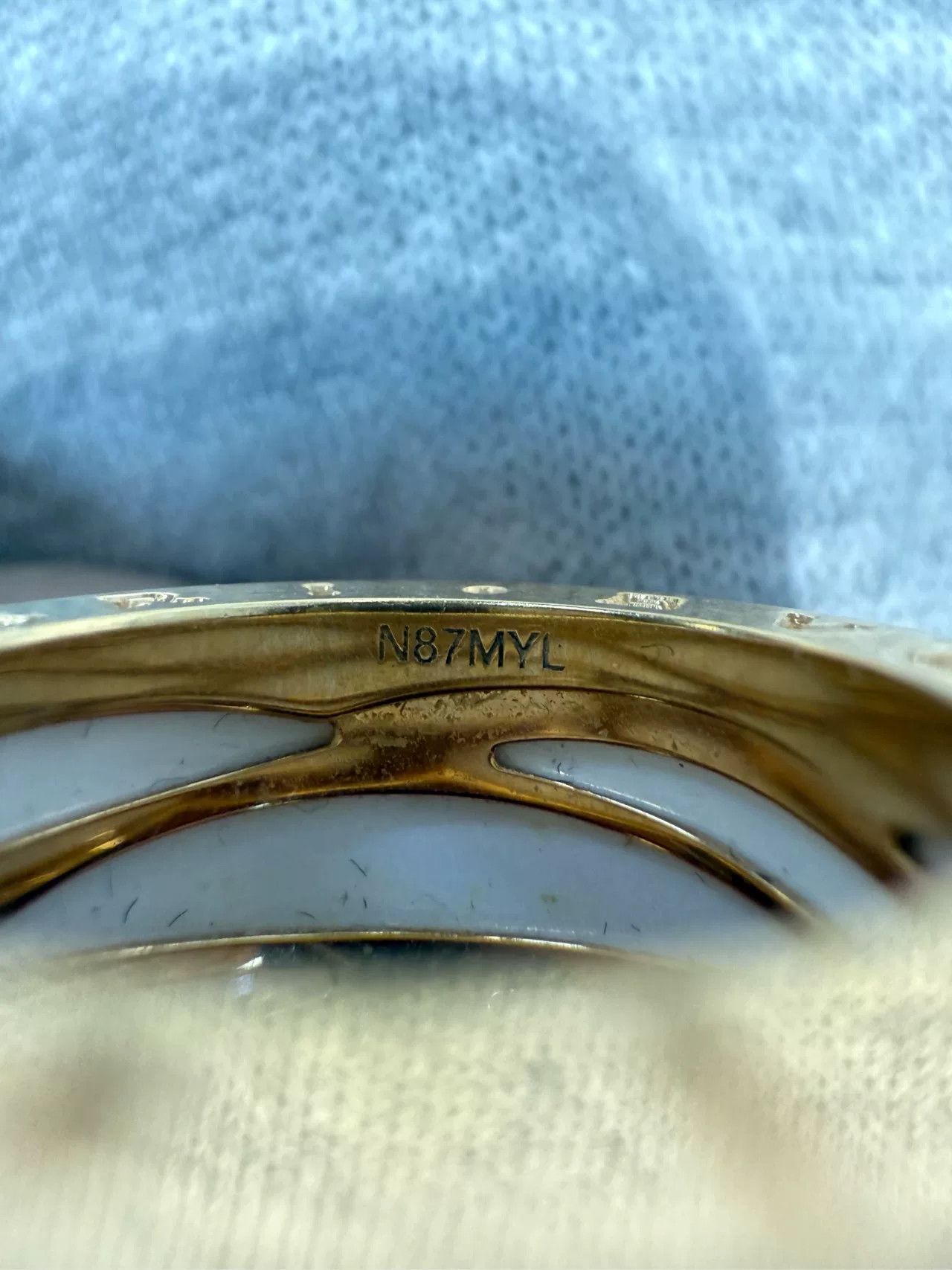 Bvlgari BVLGARI 18K Rose Gold White Ceramic Wide Ring Size ONE SIZE - 4 Thumbnail