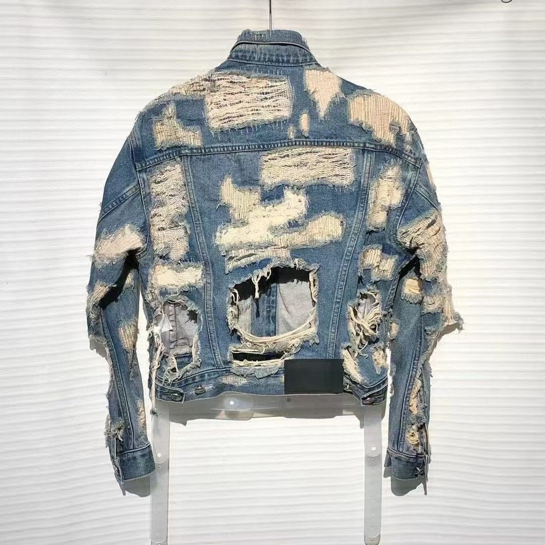 WE11DONE WE11DONE Distressed Denim Jacket Size US XS / EU 42 / 0 - 2 Thumbnail