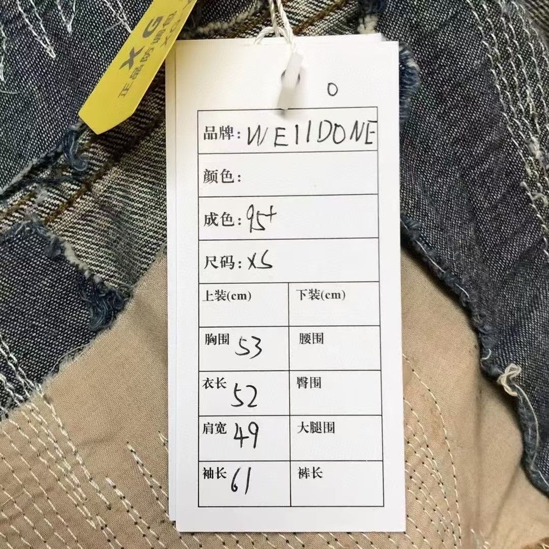 WE11DONE WE11DONE Distressed Denim Jacket Size US XS / EU 42 / 0 - 6 Thumbnail