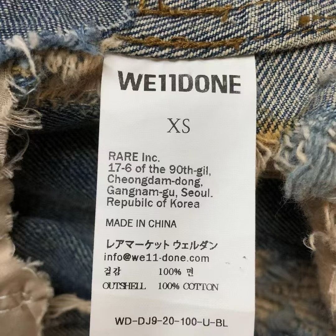WE11DONE WE11DONE Distressed Denim Jacket Size US XS / EU 42 / 0 - 5 Thumbnail