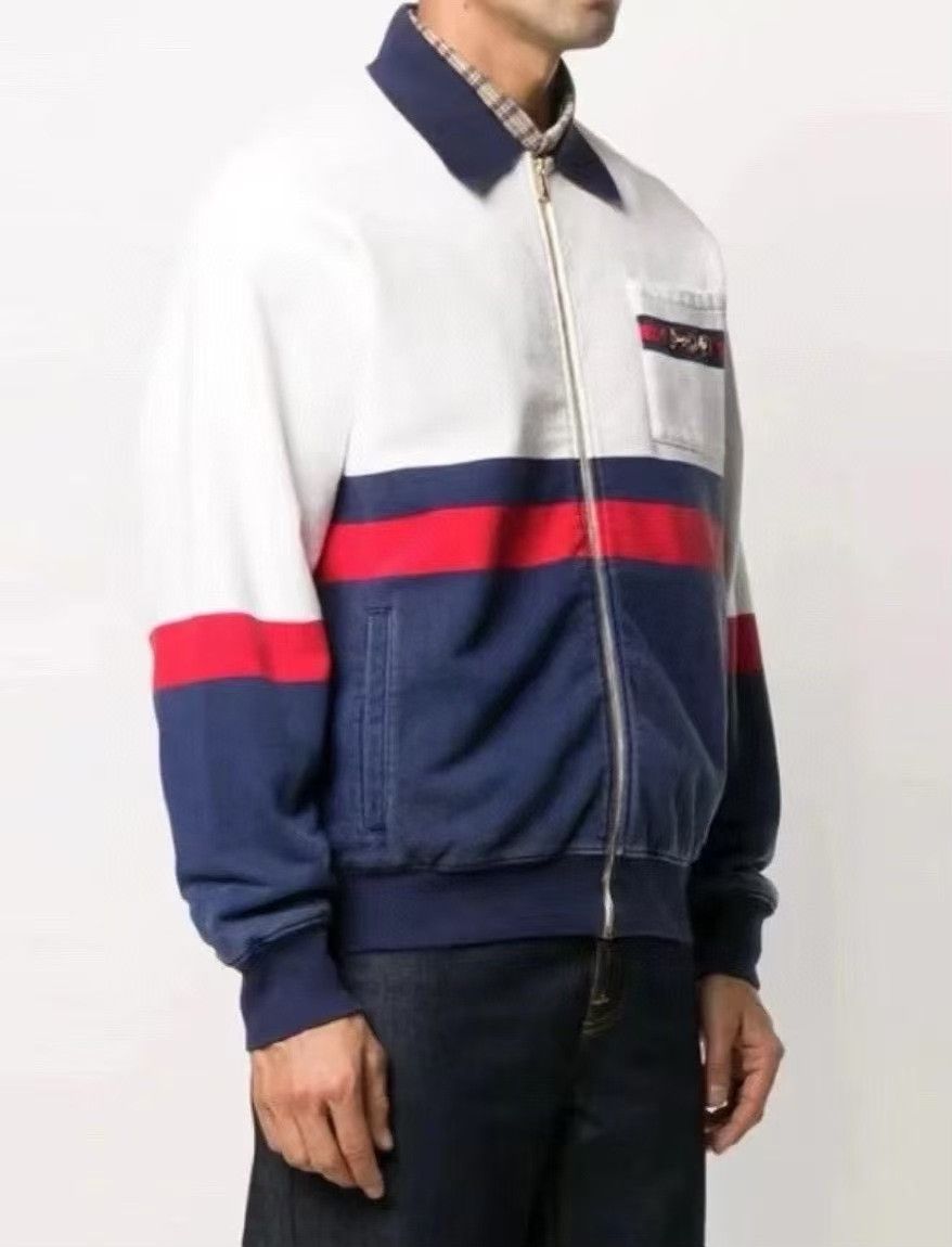 Gucci Gucci Red Blue Distressed Horsebit Jacket Size US L / EU 52-54 / 3 - 6 Thumbnail