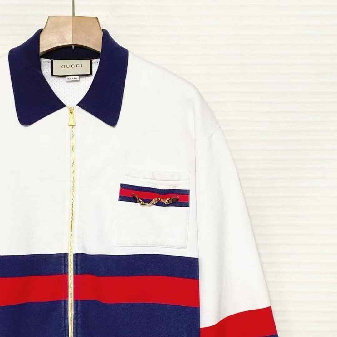 Gucci Gucci Red Blue Distressed Horsebit Jacket Size US L / EU 52-54 / 3 - 3 Thumbnail
