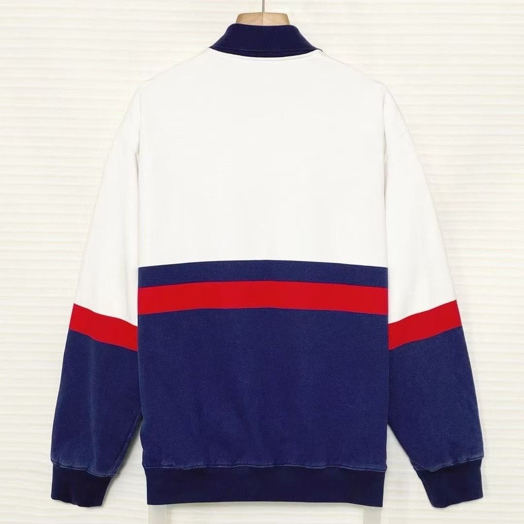 Gucci Gucci Red Blue Distressed Horsebit Jacket Size US L / EU 52-54 / 3 - 2 Thumbnail