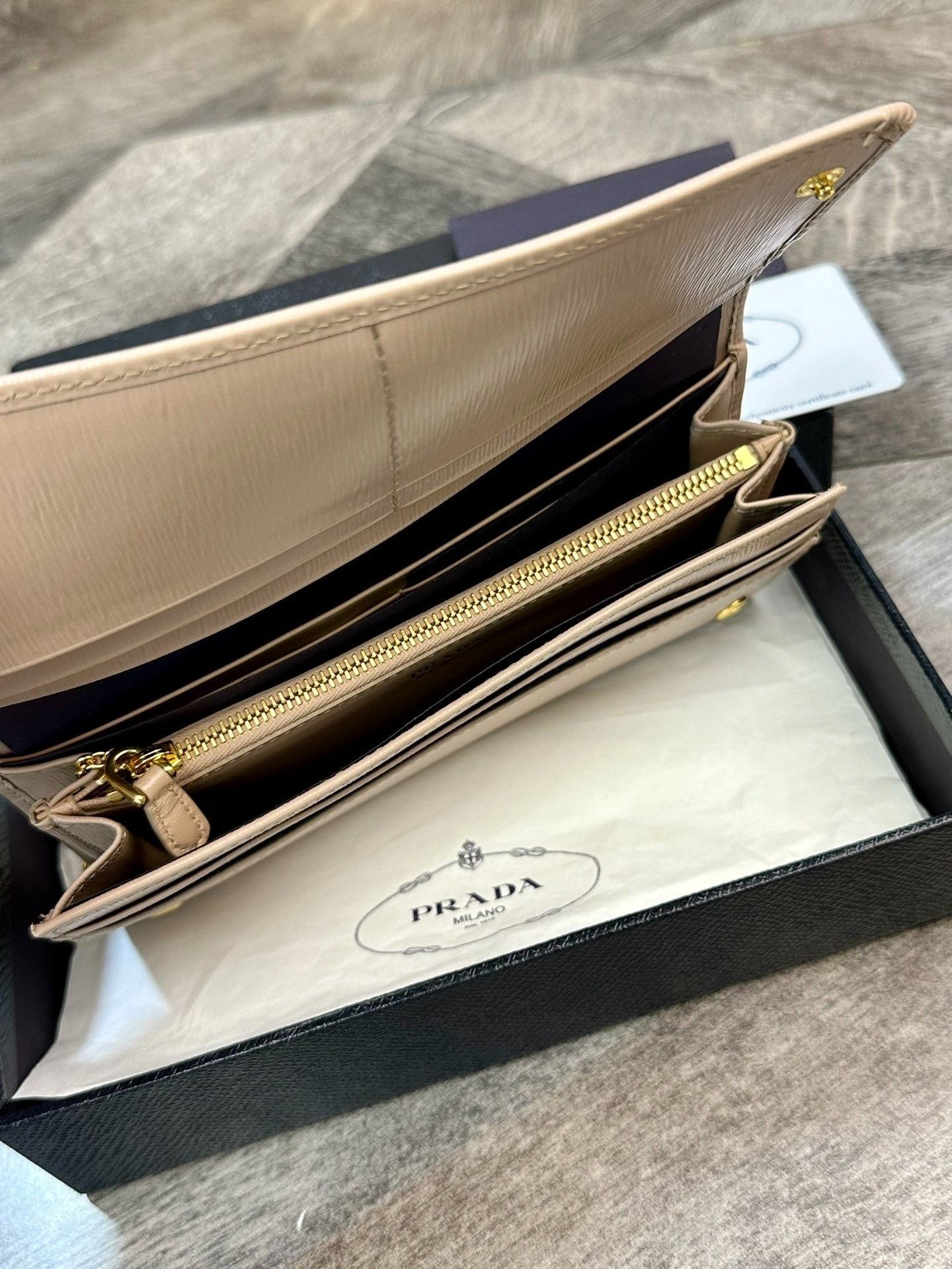 Prada Prada Classic Long Snap Wallet Clutch Size ONE SIZE - 7 Thumbnail