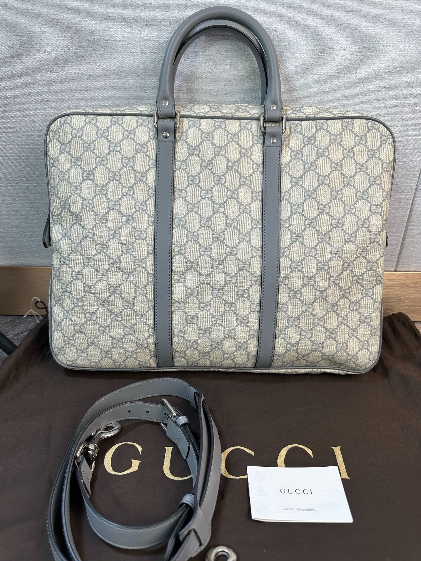 Gucci Gucci Gray GG Monogram Briefcase Size ONE SIZE - 2 Thumbnail