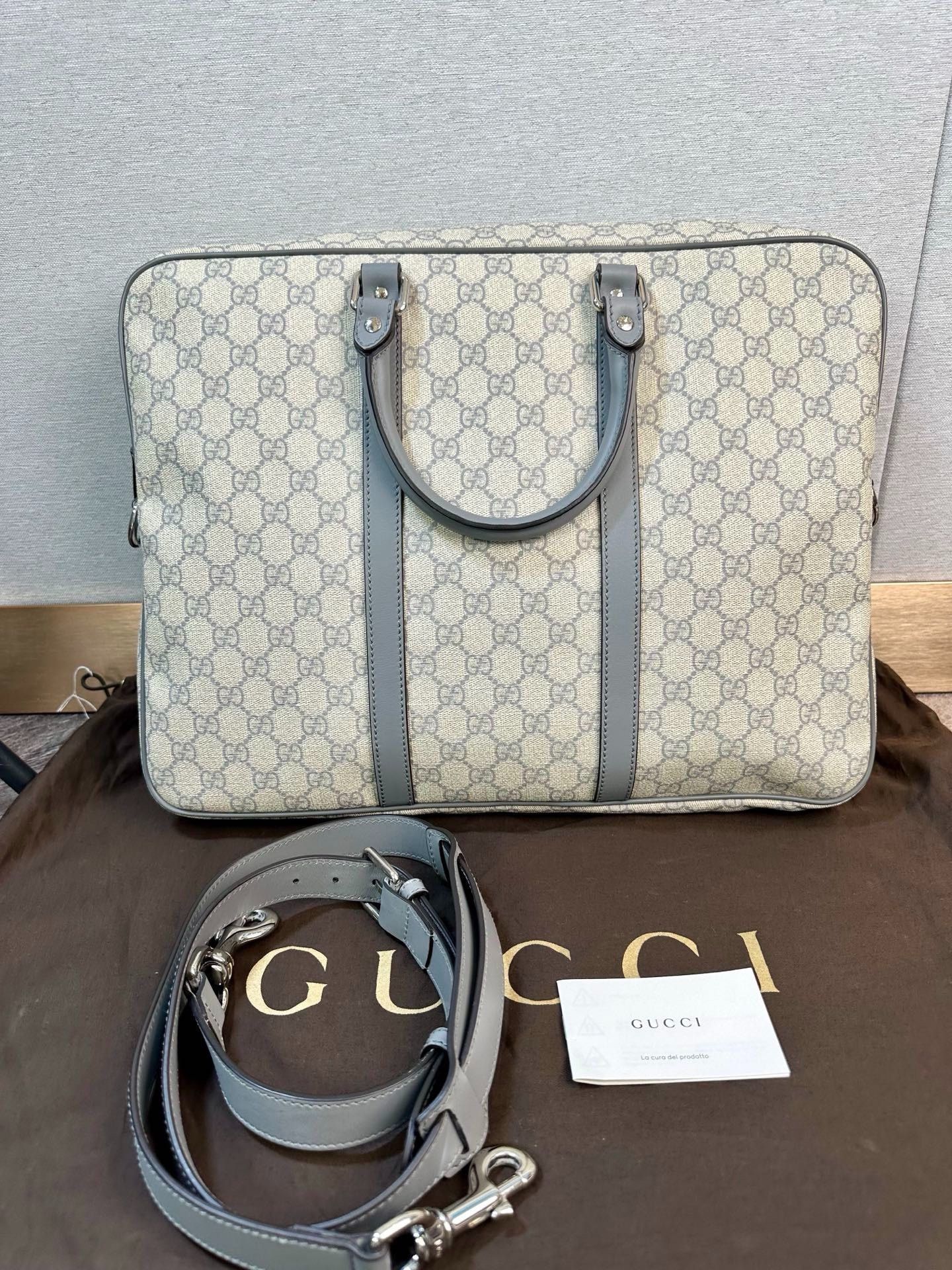 Gucci Gucci Gray GG Monogram Classic Briefcase Size ONE SIZE - 3 Thumbnail