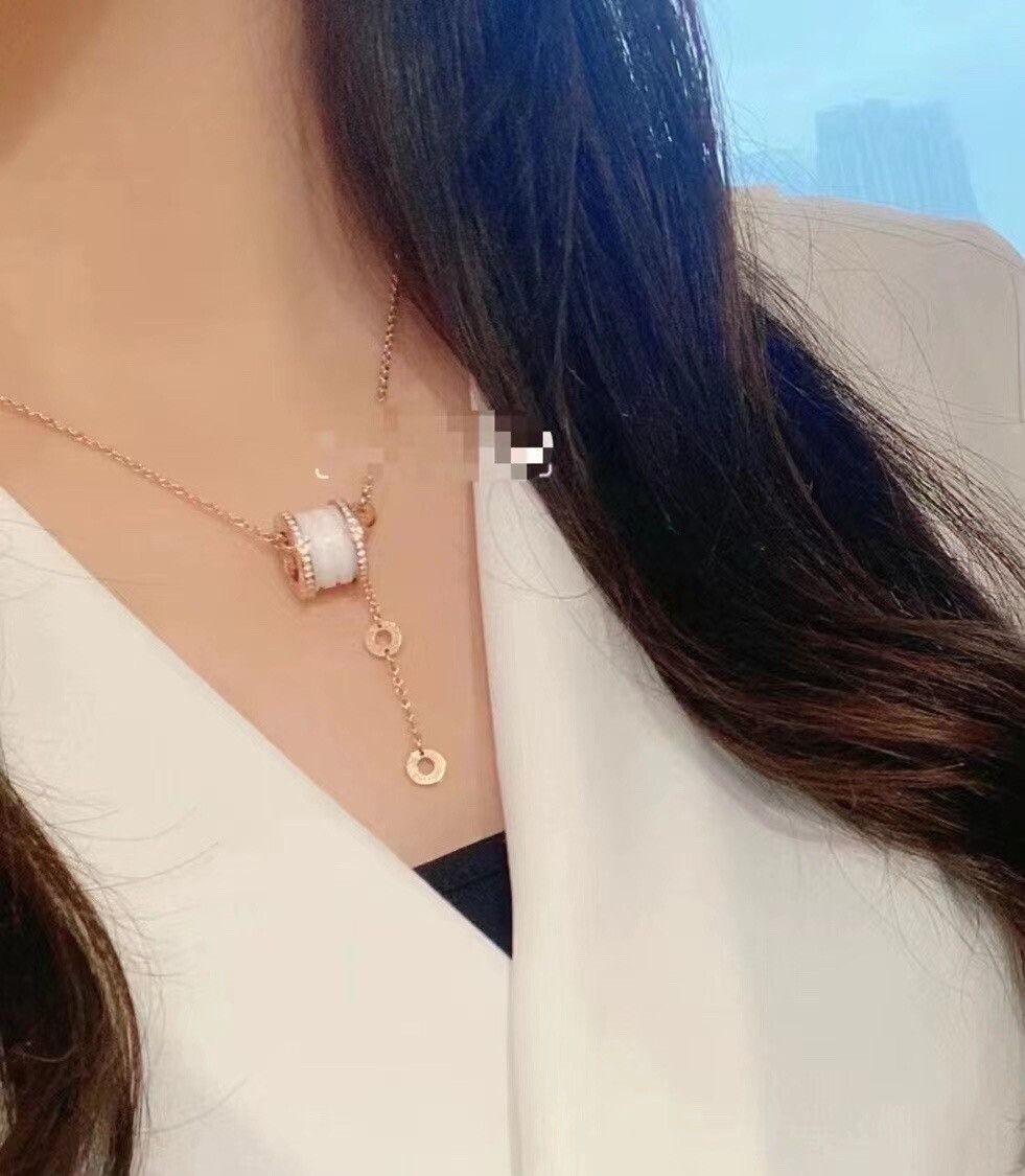 Bvlgari Bvlgari B.zero1 White Ceramic Diamond Necklace Size ONE SIZE - 8 Thumbnail