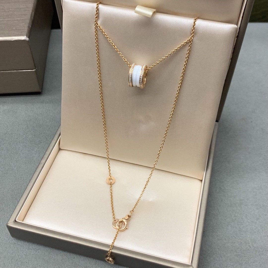 Bvlgari Bvlgari B.zero1 White Ceramic Diamond Necklace Size ONE SIZE - 3 Thumbnail
